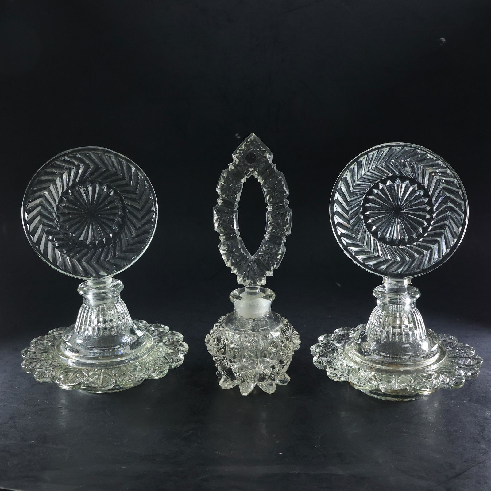 [3] Art Deco Crystal Glass Perfume Bottles (1 of 14)