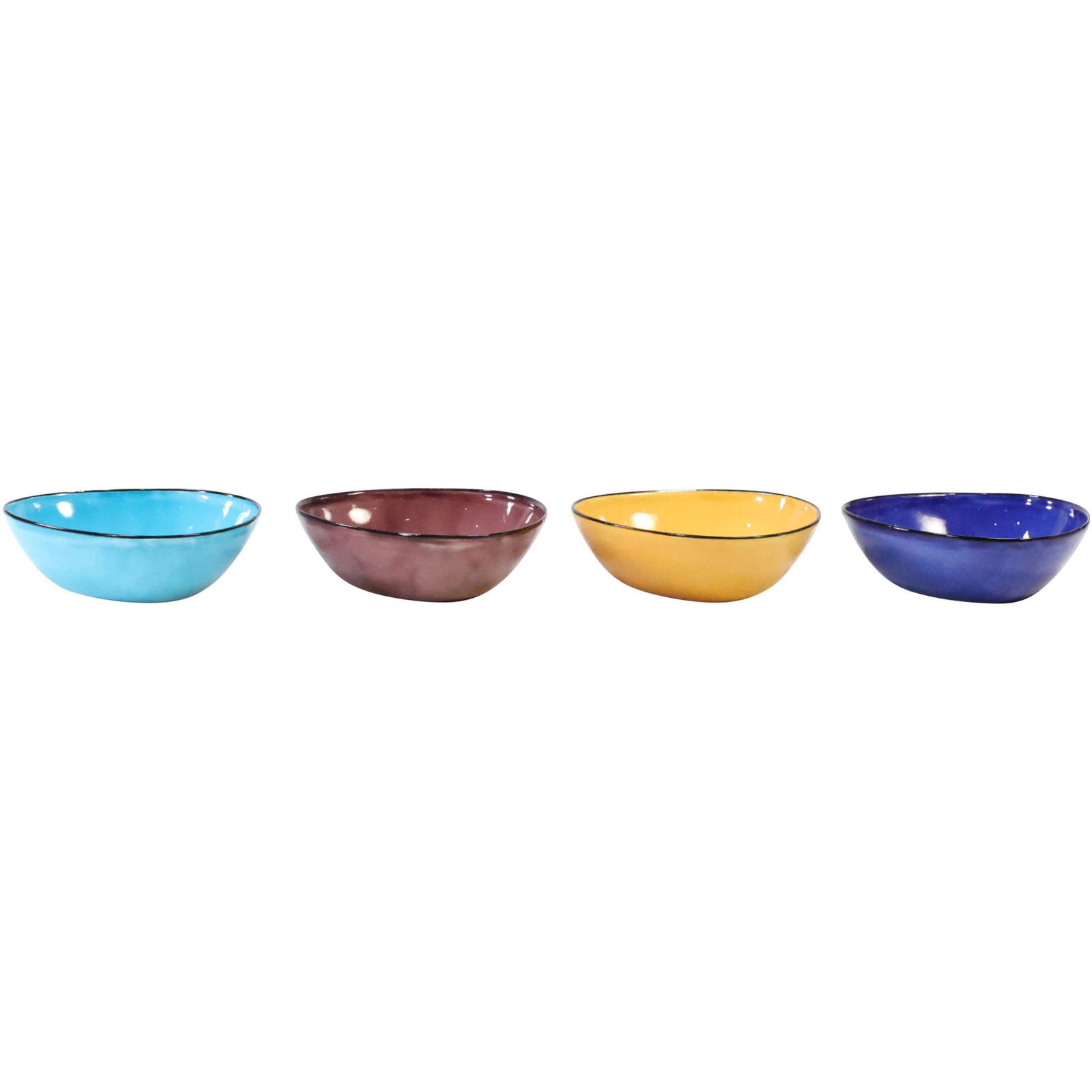 [4] Copper Enameled Nut Dishes, size 3 7/8 in. diameter x 1 1/4 in. height (1 of 10)