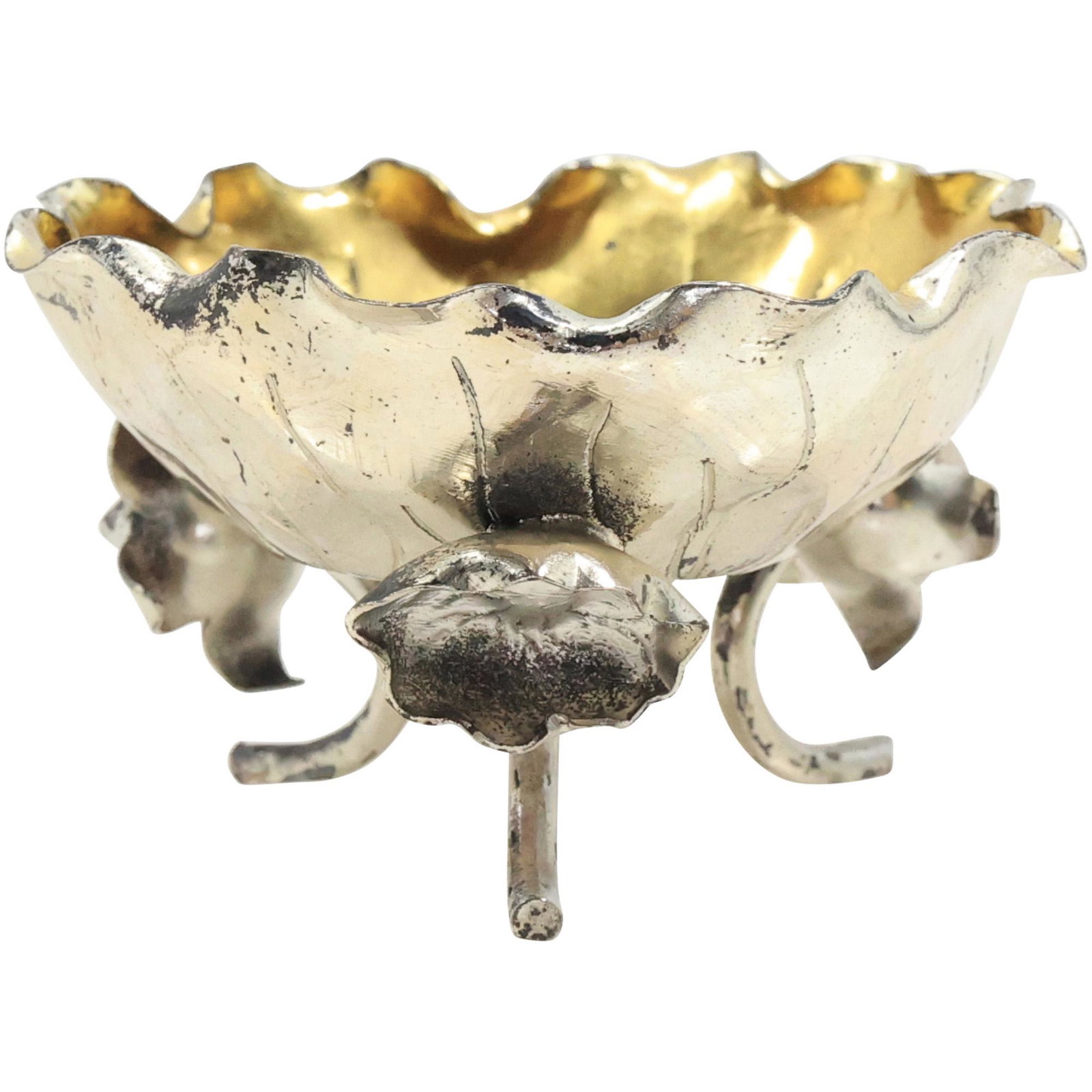 Sterling Silver FOOTED MASTER SALT  1 3/8 in. x 2 1/4 in. (1 of 13)