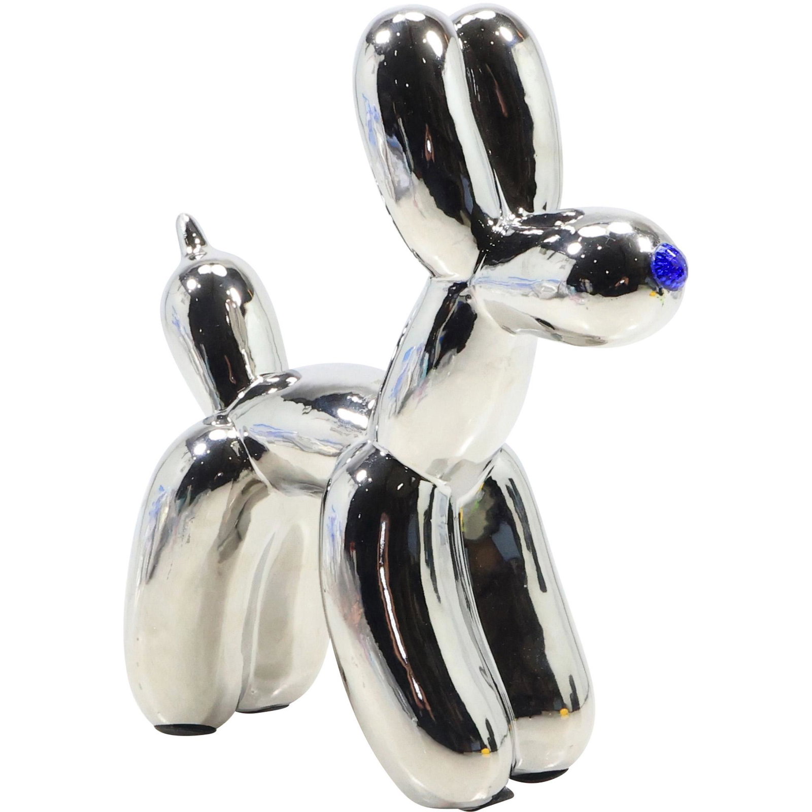 Modern Design Chromed Metal DOG Figure Statue (1 of 18)