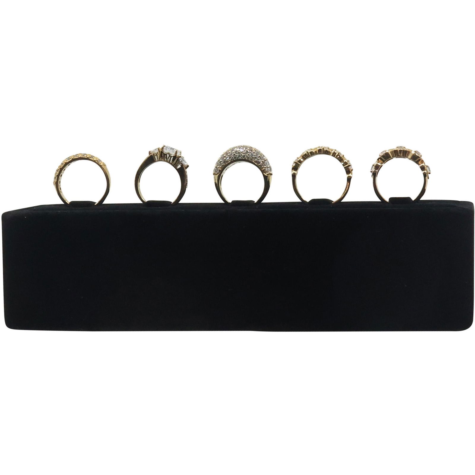 [5] Assorted .925 Sterling Silver CZ Rings; Cocktail Band Size 8; 5 Diamonds Size 10; Band Cocktail (1 of 19)