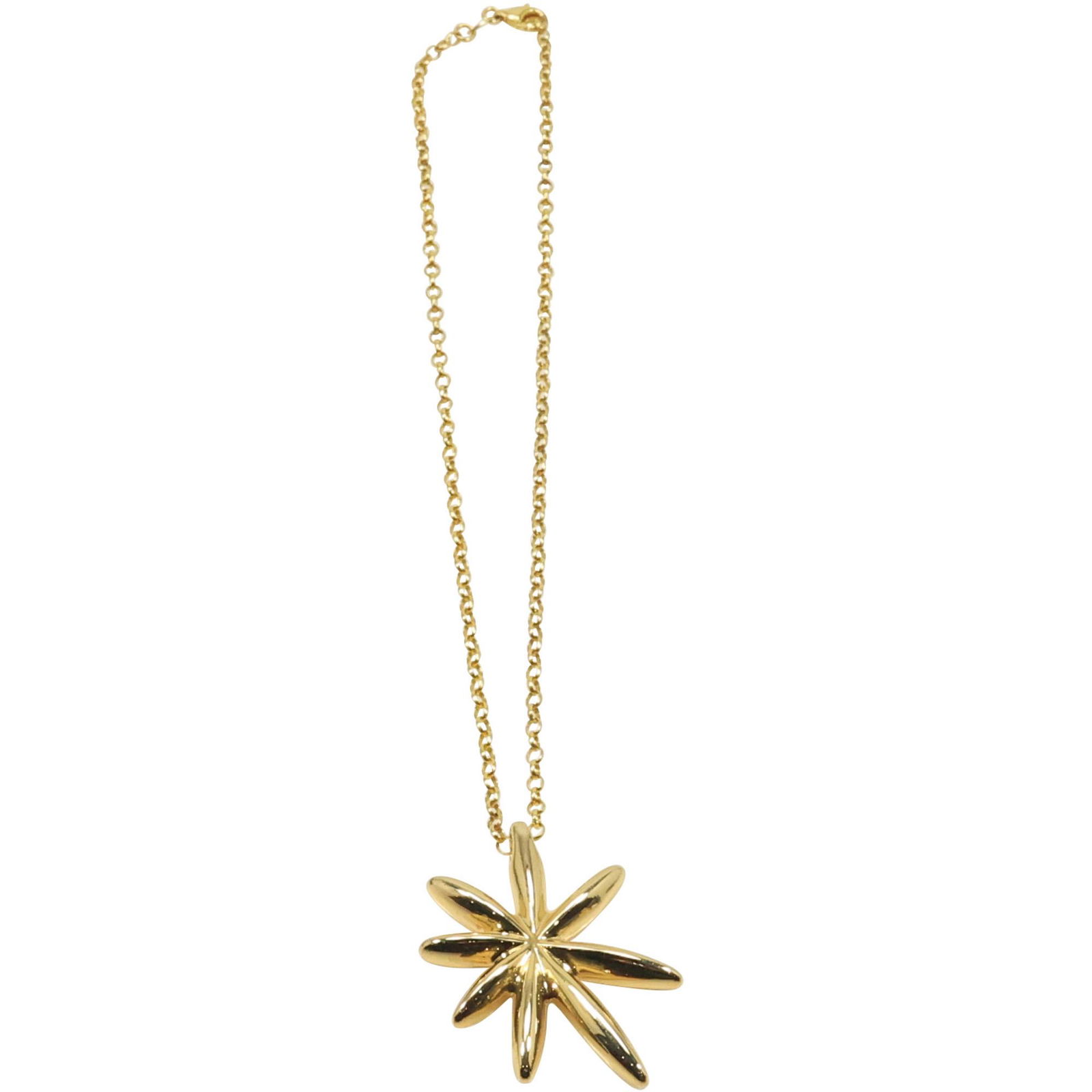 .925 Sterling Silver Vermeil Star Pendant Necklace .925 Sterling Chain 18 in. (1 of 9)