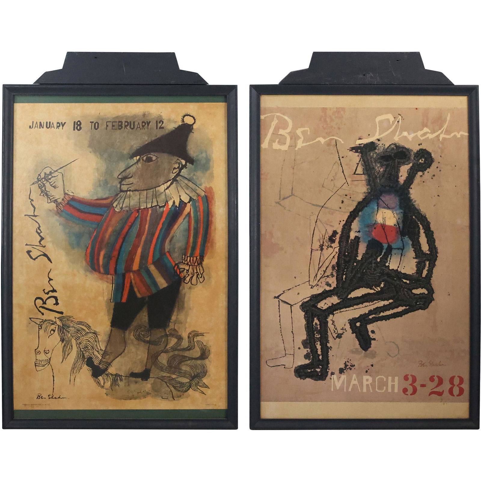 [2] Vintage BEN SHAHN Exhibition Posters , Framed (1 of 20)