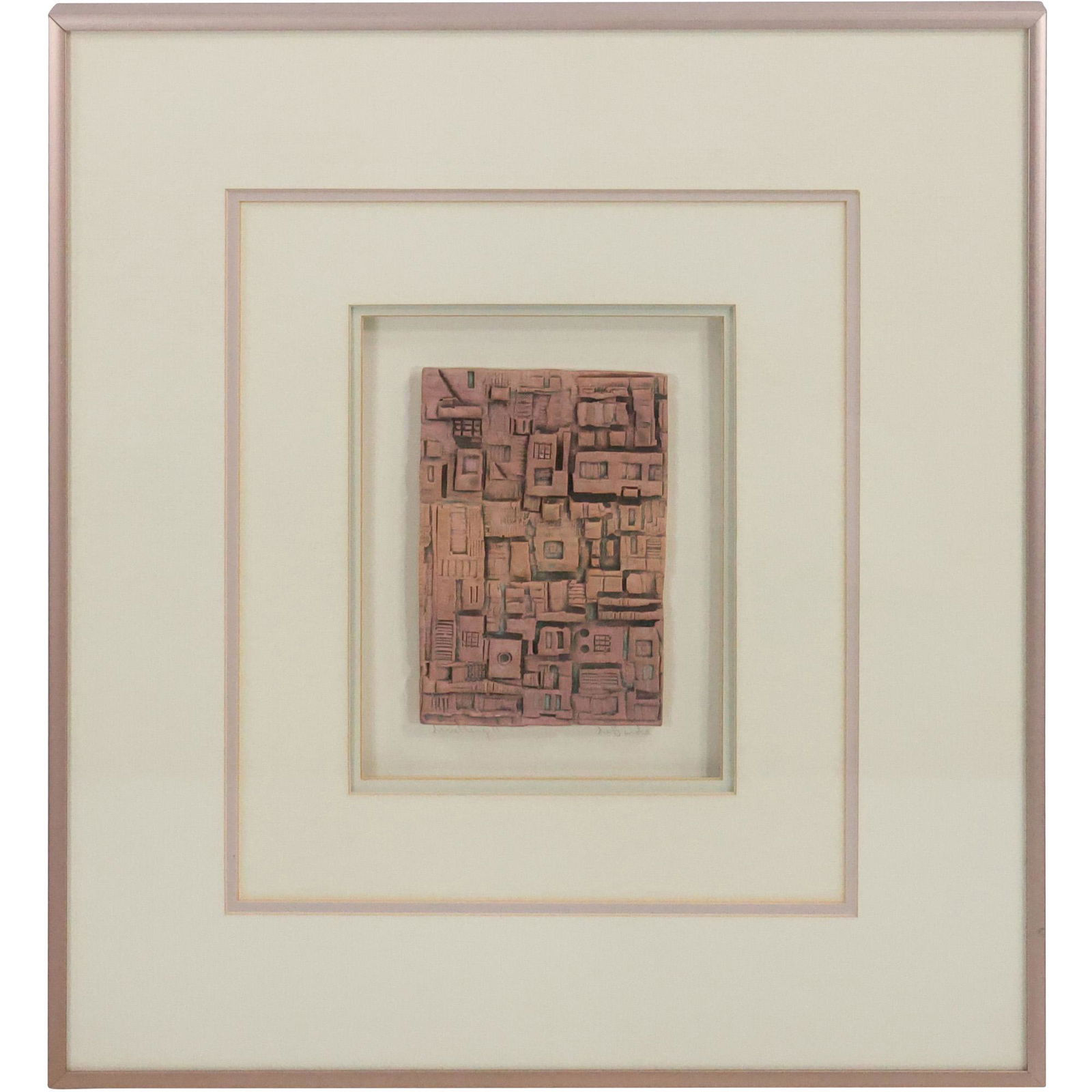 Signed DeBarde, Fine 20th C. Mixed Media Assemblage Art "Dwelling II" (1 of 9)