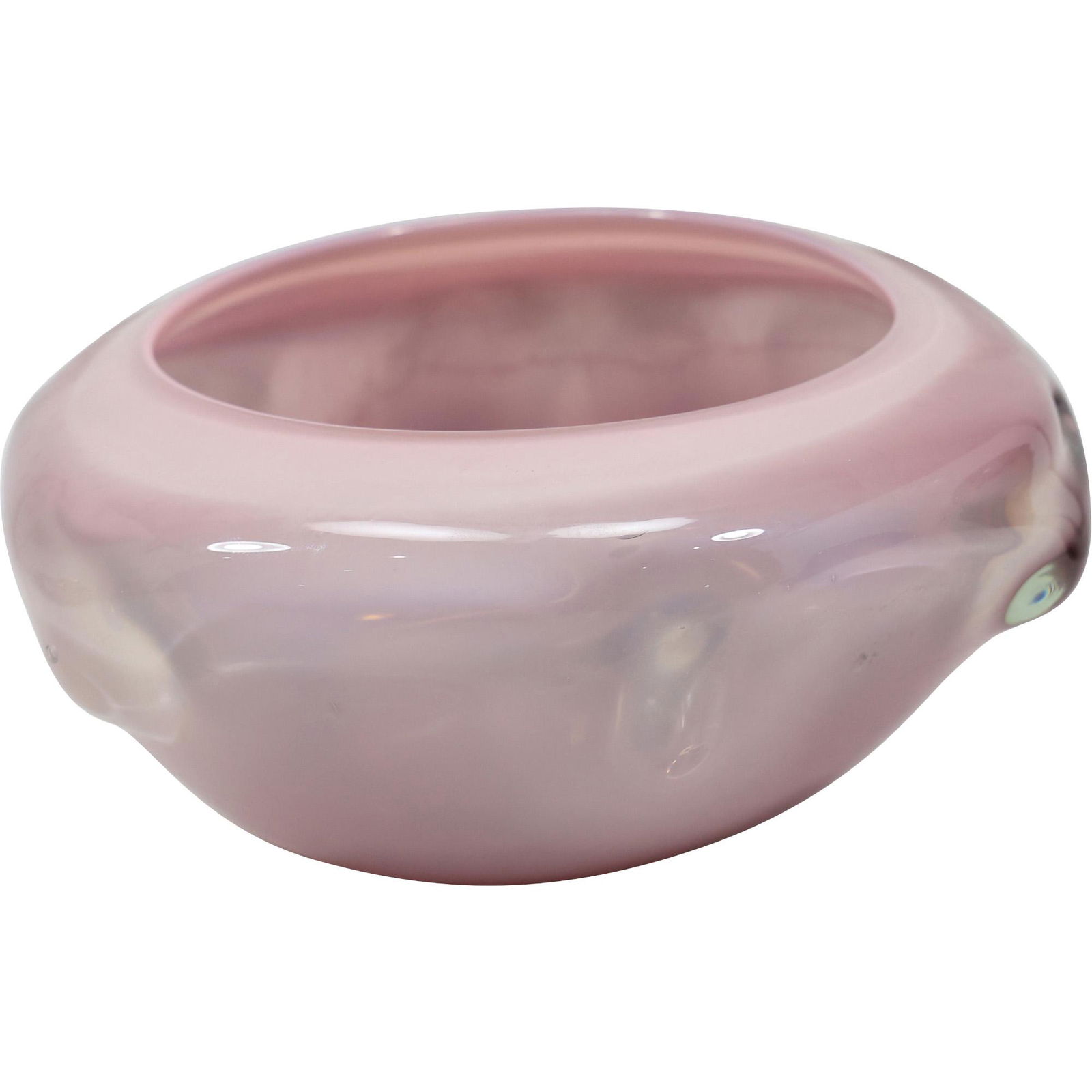 Signed Malis and Jaffe Germantown Glassworks Pink Studio Art Glass Bowl (1 of 15)
