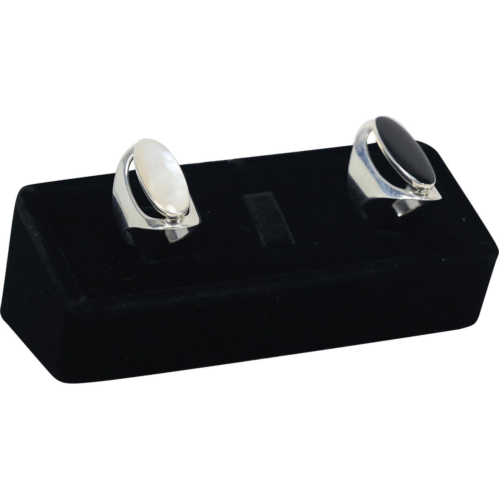 [2] Sterling Silver Mother-of-Pearl Rings Size 8.5 (1 of 15)