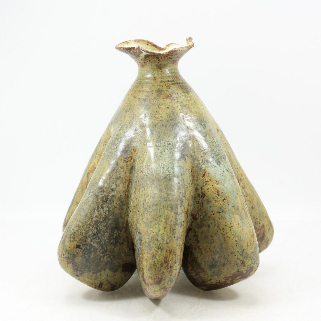 RICHARD SCHALCK Signed MARBLEHEAD POTTERY Vase Dramatic Organic Form (1 of 20)