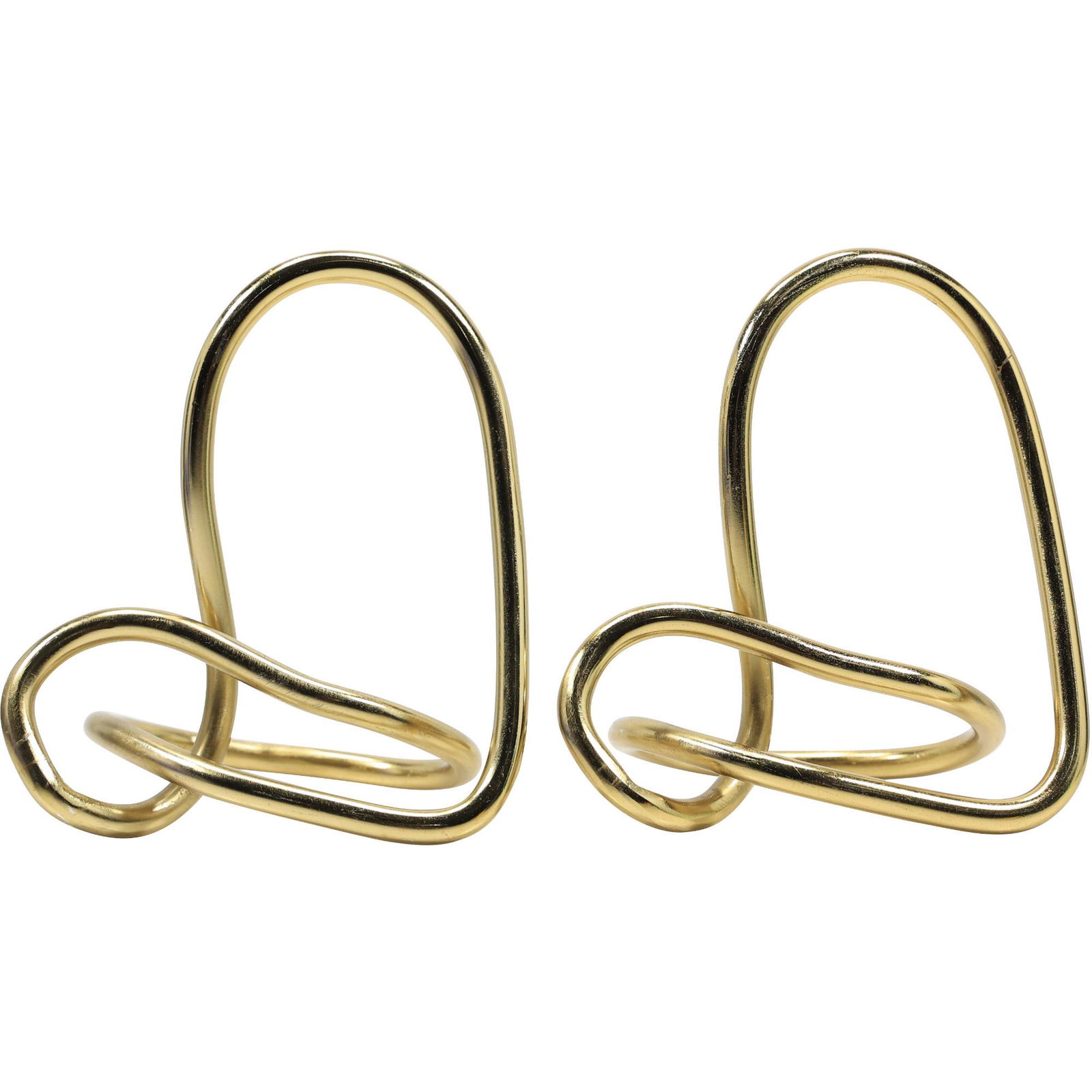 Modern Design Brass Tubular Twist Bookends (1 of 13)