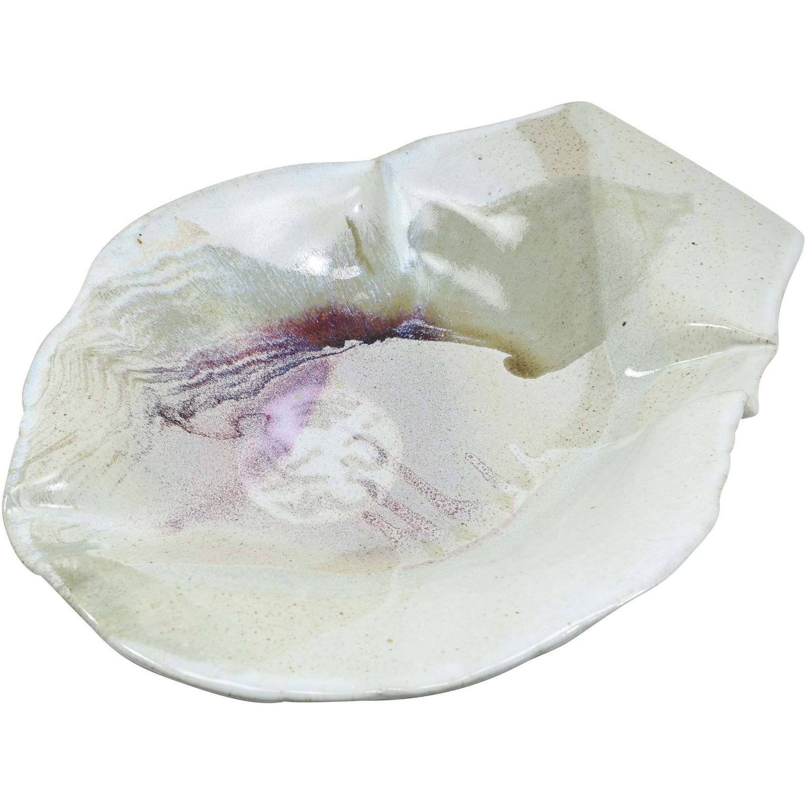 Signed Studio Art Pottery Abstract Serving Platter Bowl (1 of 13)