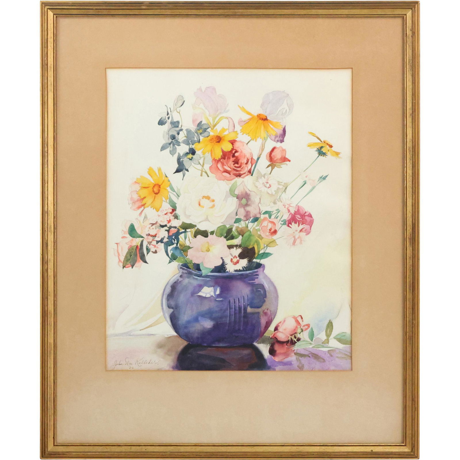 John Wm. Kelleher; American Watercolor Still Life Signed (1 of 11)