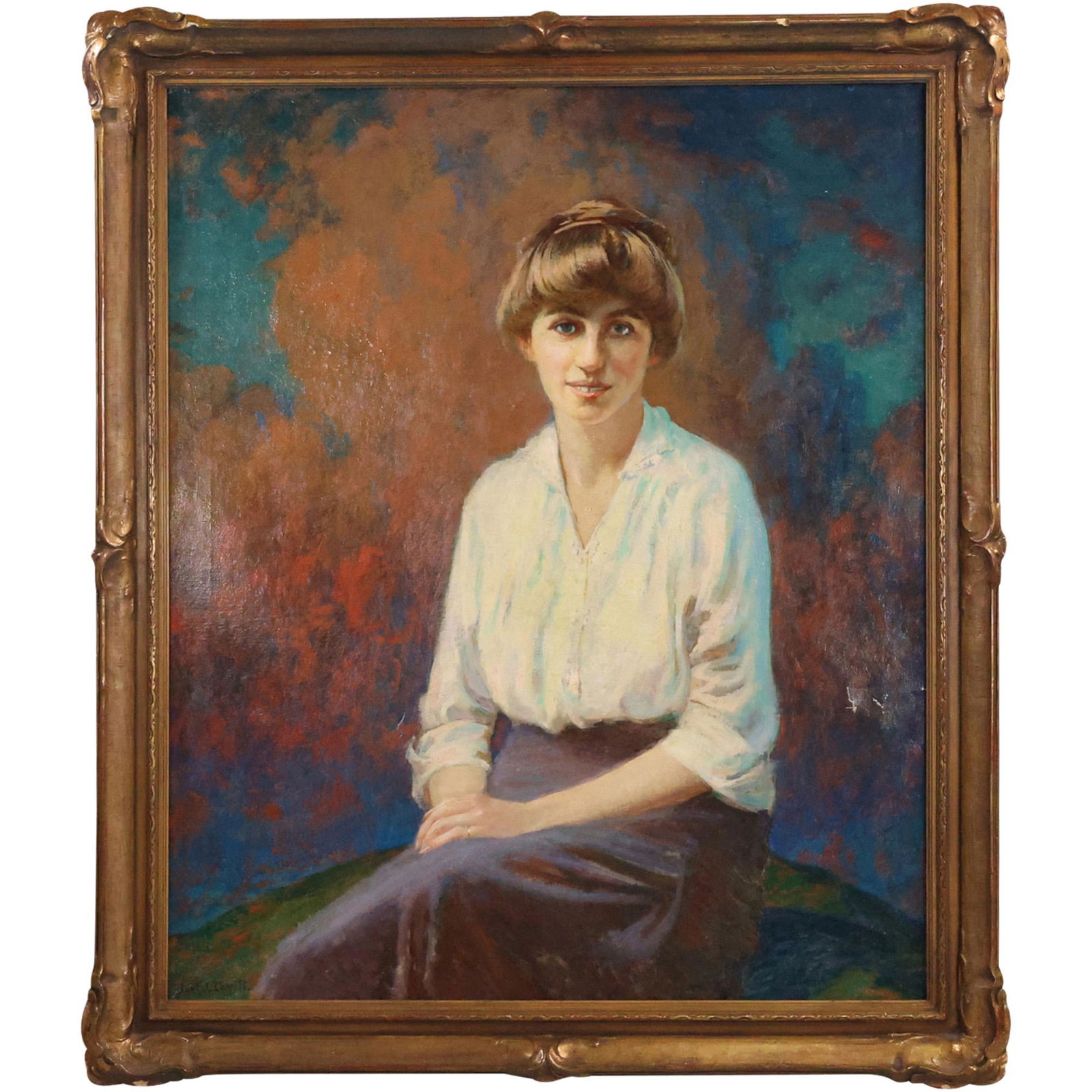 Joel J Levitt, Portrait Oil Painting Mounted in Newcomb Macklin Frame (1 of 13)