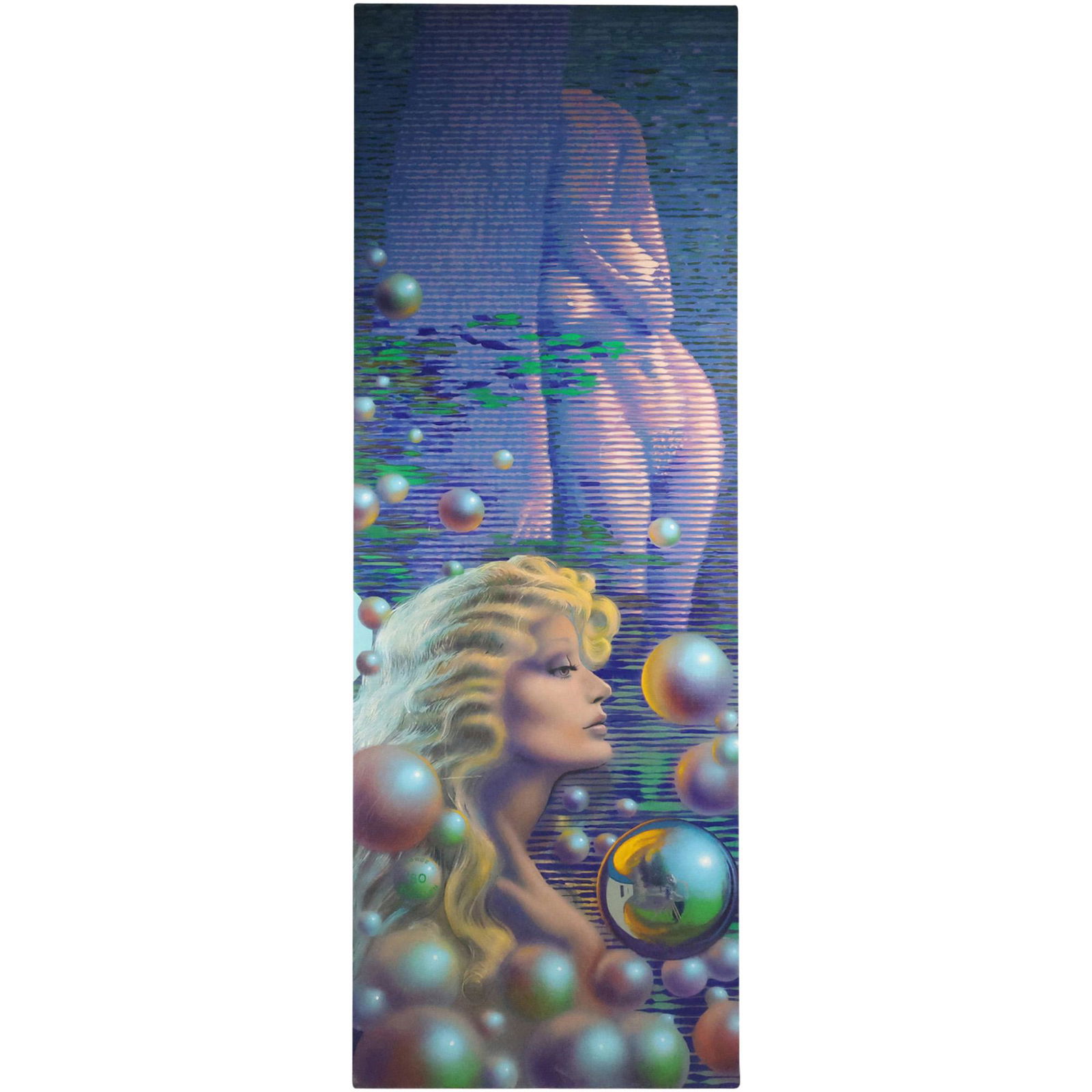 George Torjussen, Fine Large 20th C. FANTASY WOMAN Oil Painting Signed 1980 (1 of 17)