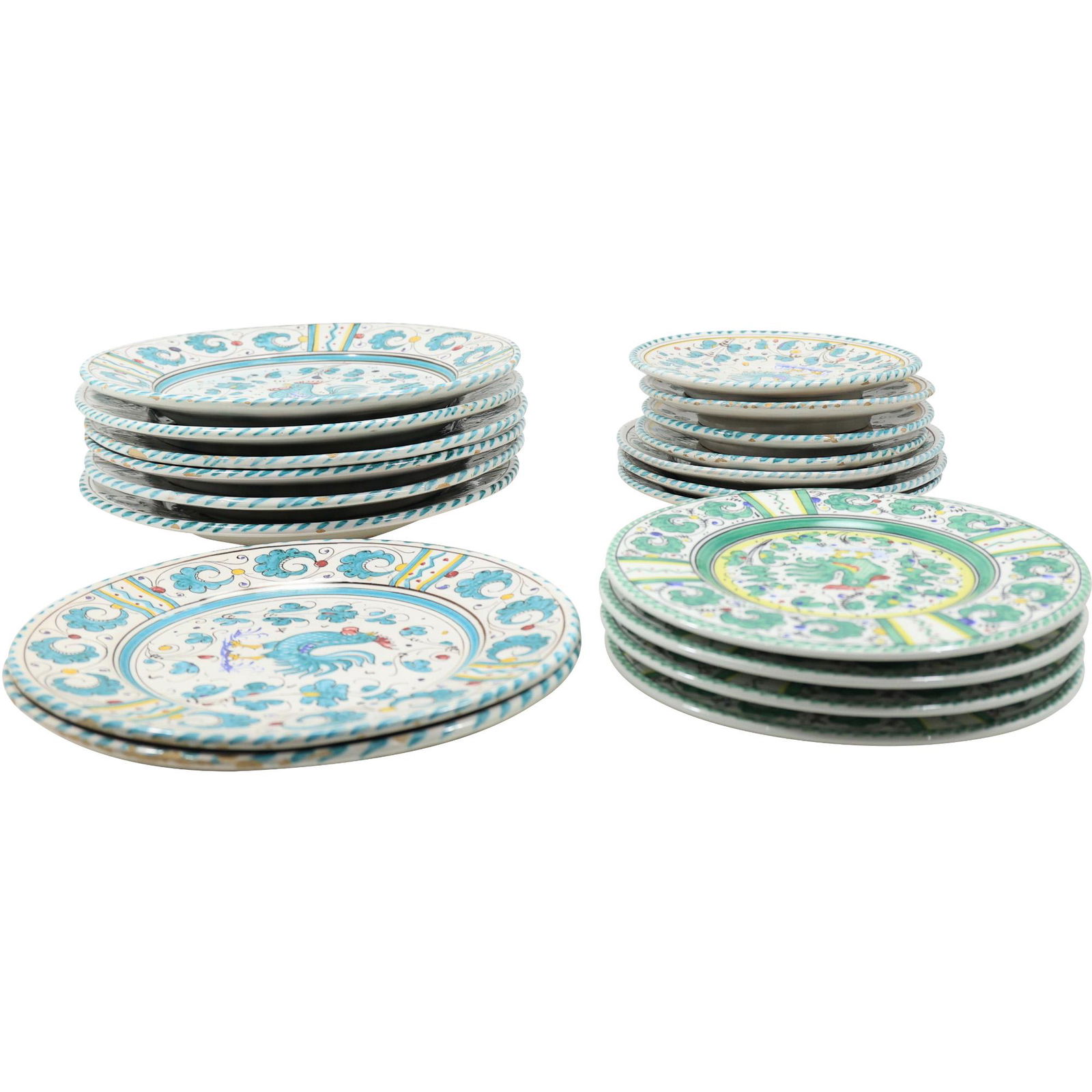 19 Sur La Table Portugal Ceramic Dinner and Luncheon Plates Rooster Motif (1 of 20)