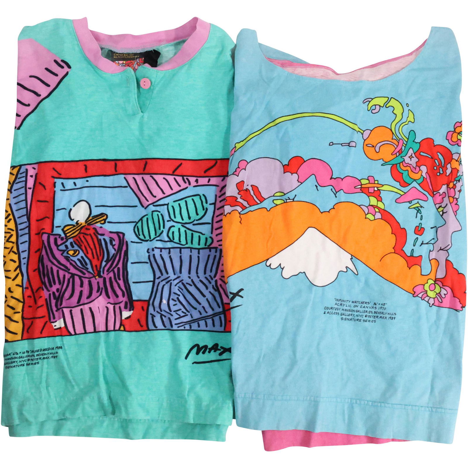 [2] PETER MAX Pop Art Printed Long Sleeve Shirts RED ROOM DEGA and NEO MAX (1 of 20)