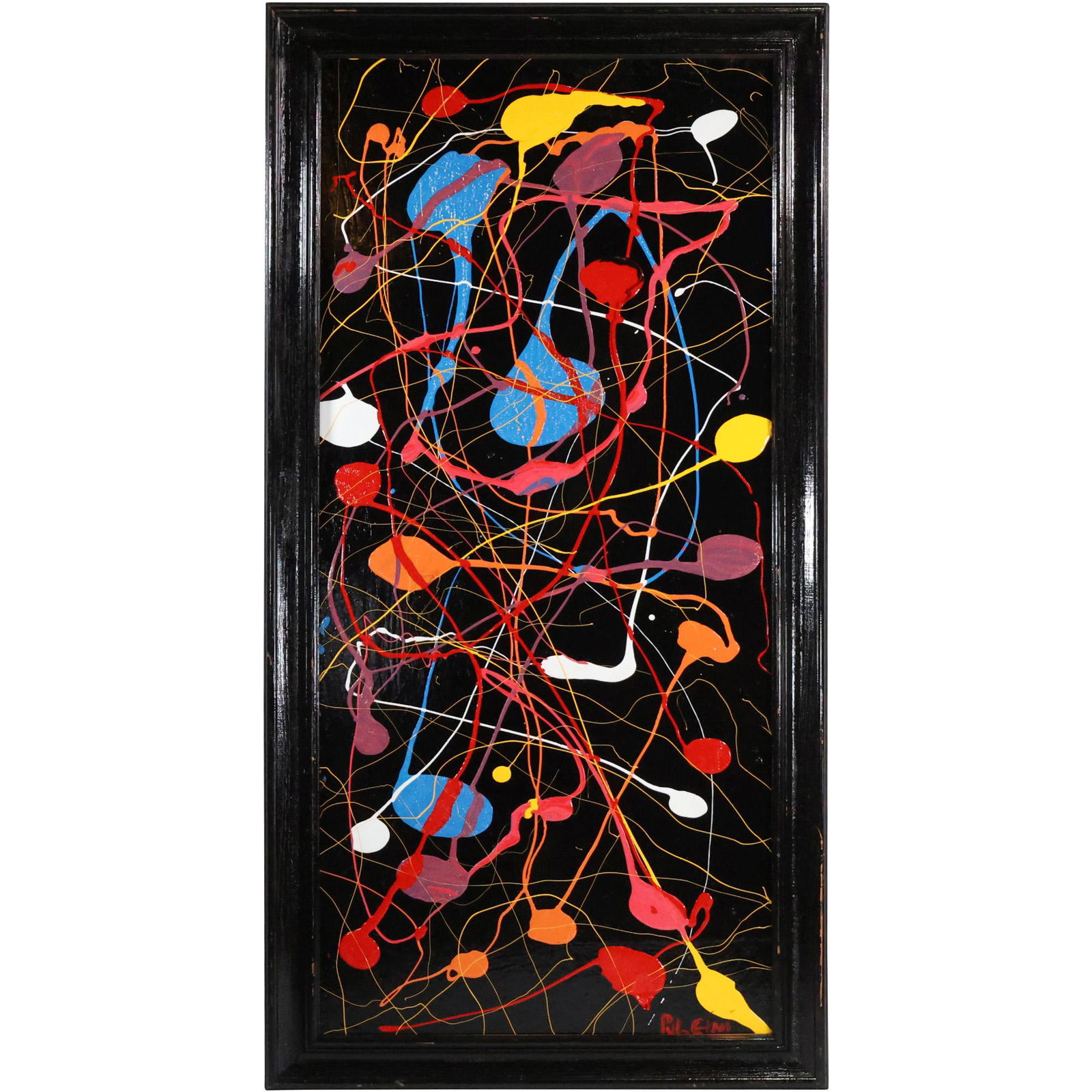 Thomas Pulgini, American Oil on Board Painting, ABSTRACT, Signed (1 of 16)