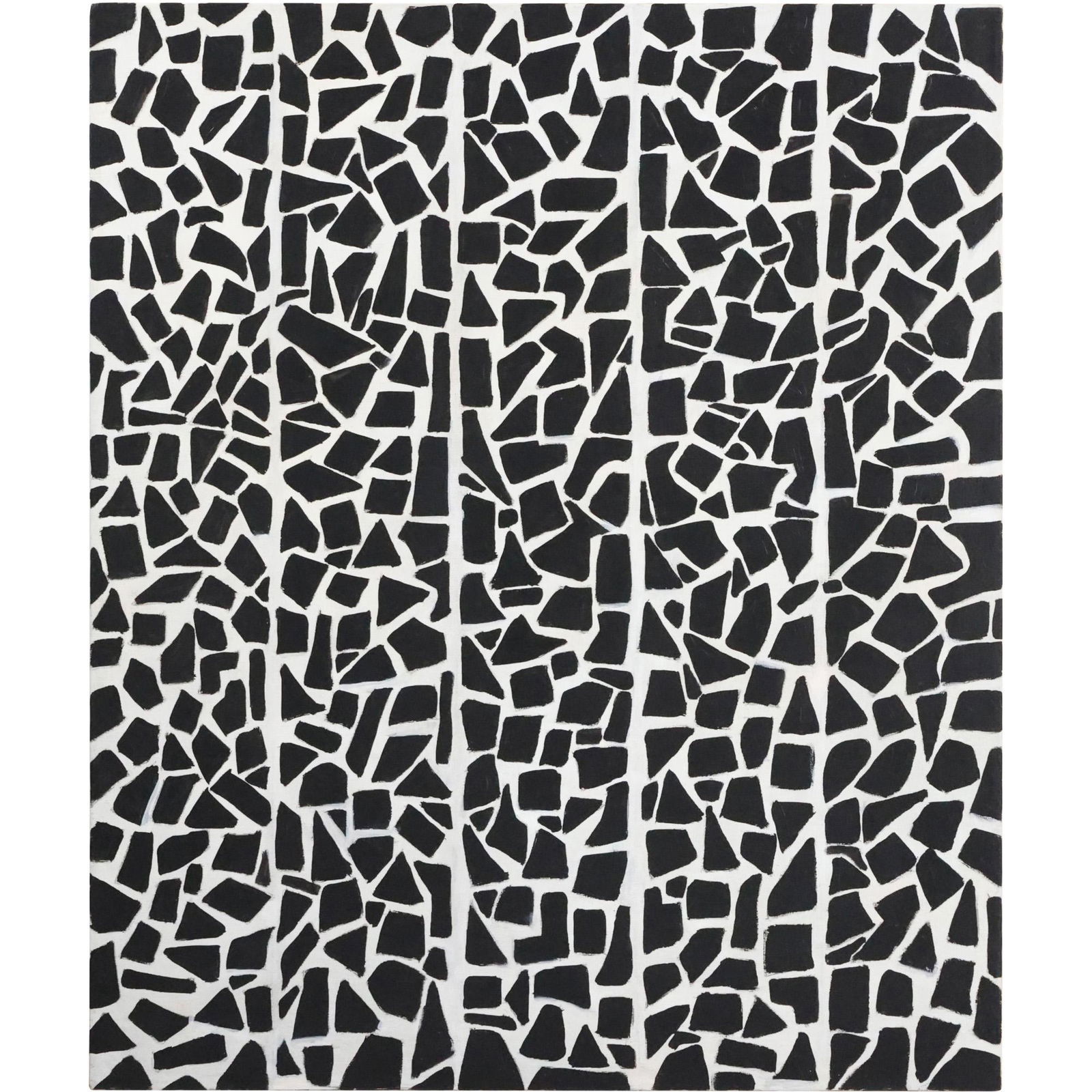 Alma Thomas, Acrylic on Canvas Abstract Painting, Label on Verso, Titled "Phantasmagoria" (1 of 11)