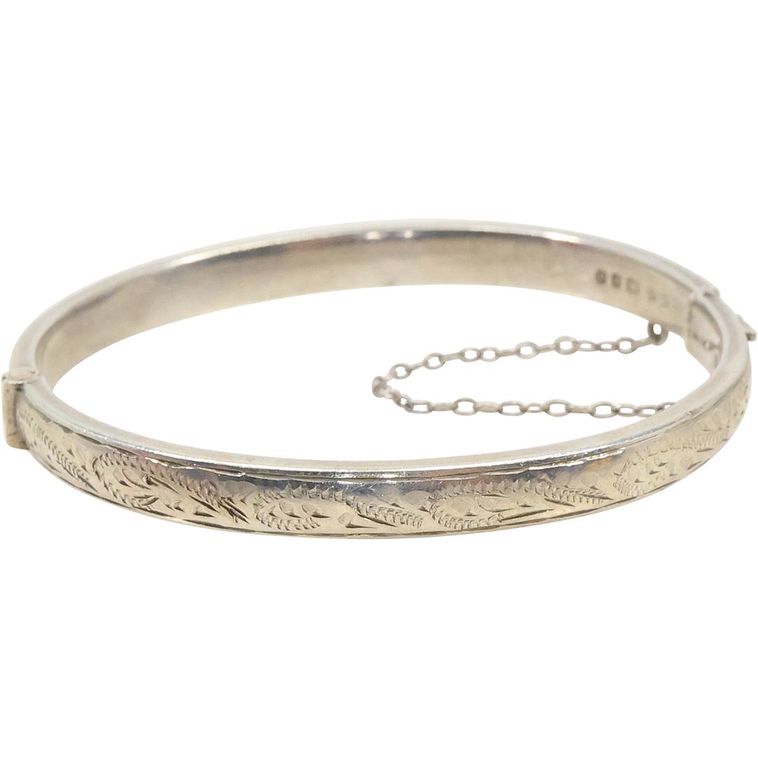 【AG X JOSILVER】Measurement-Marked Bangle Gorgeous MEXICAN STERLING Signed JS Bangle Bracelet - Taxco