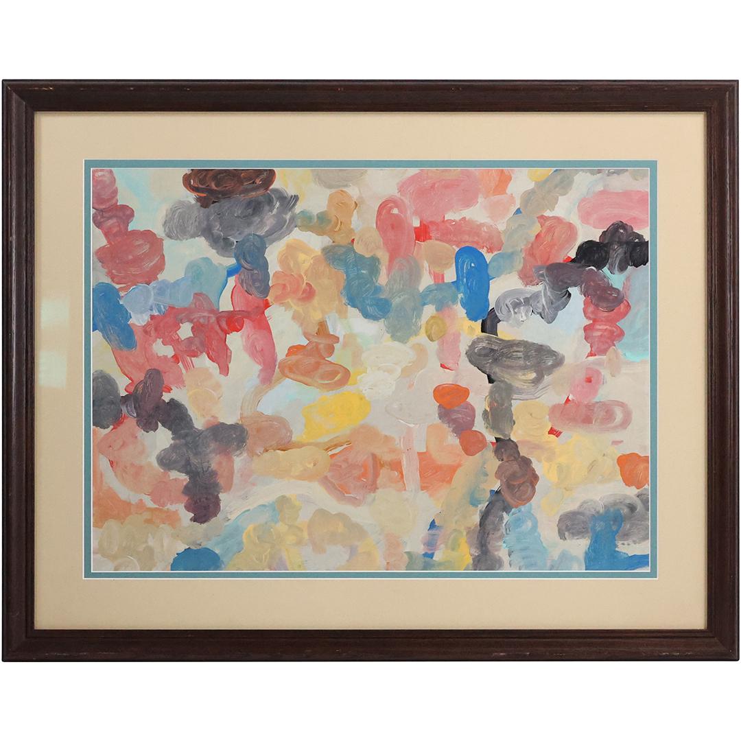 Steven Jennis, American, Colorful Abstract Oil Painting, Signed, Framed: Steven Jennis, American, Colorful Abstract Oil Painting, Signed,Framed. Well Listed American Artist. Provenance: Acquired Directly From The Artist. size: 19 x 26 matte, 27 x 34.25 outside frame. ASKar