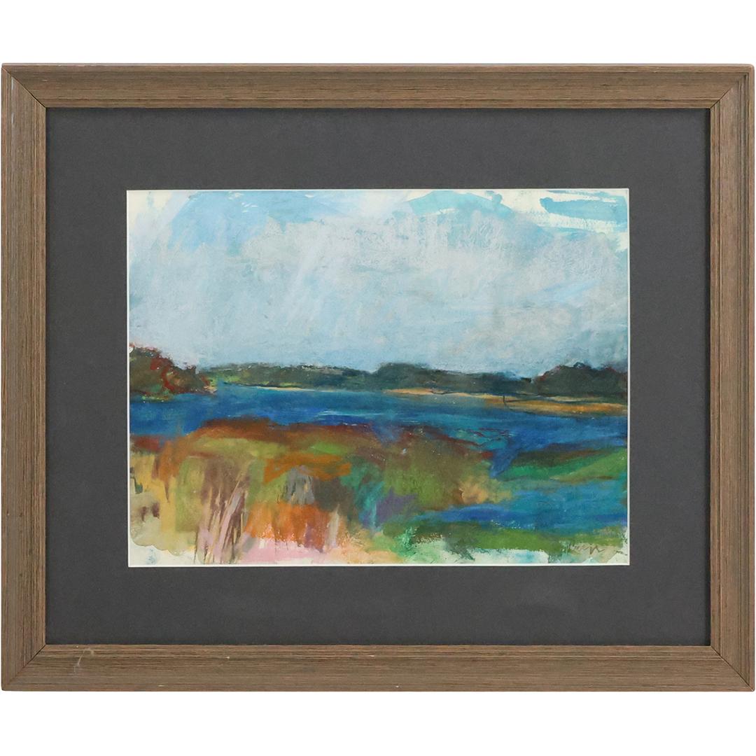 JEFFEREY BOYS 1950 PAFA . MFA Pastel Painting Landscape, Signed, Framed (1 of 11)