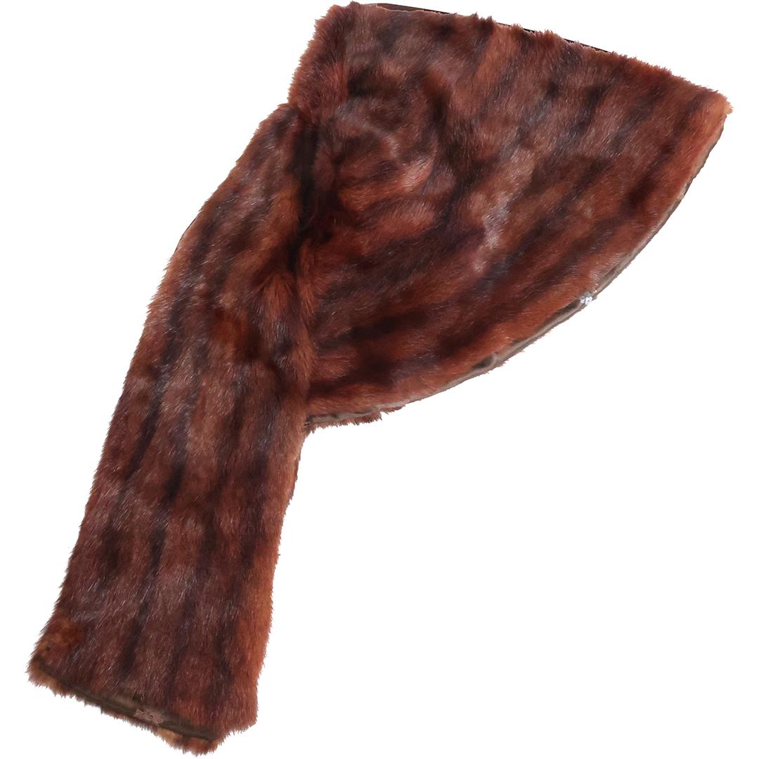 Mink Fur Shoulder Shawl: Mink Fur Shoulder Shawl. size: folded (31 x 18)