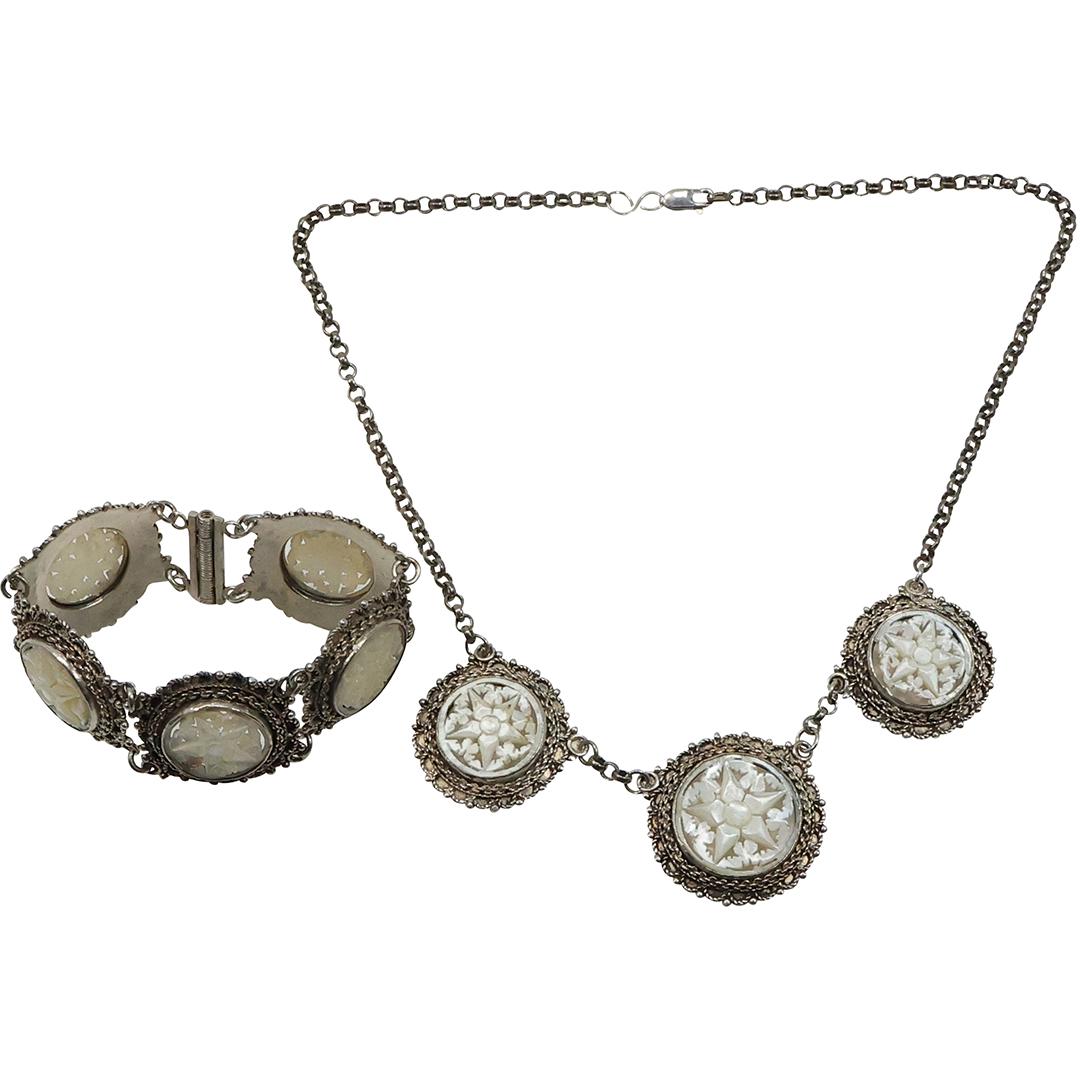 [2] .925 Sterling Silver MOP Cut-out Star Works Necklace and .925 MOP Star Works Bracelet (1 of 16)