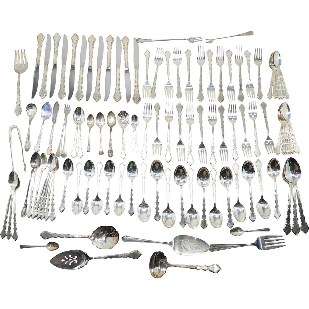 80+ Pieces Silver Plate Flatware in Wooden Box - See Pictures for Item Count (1 of 20)