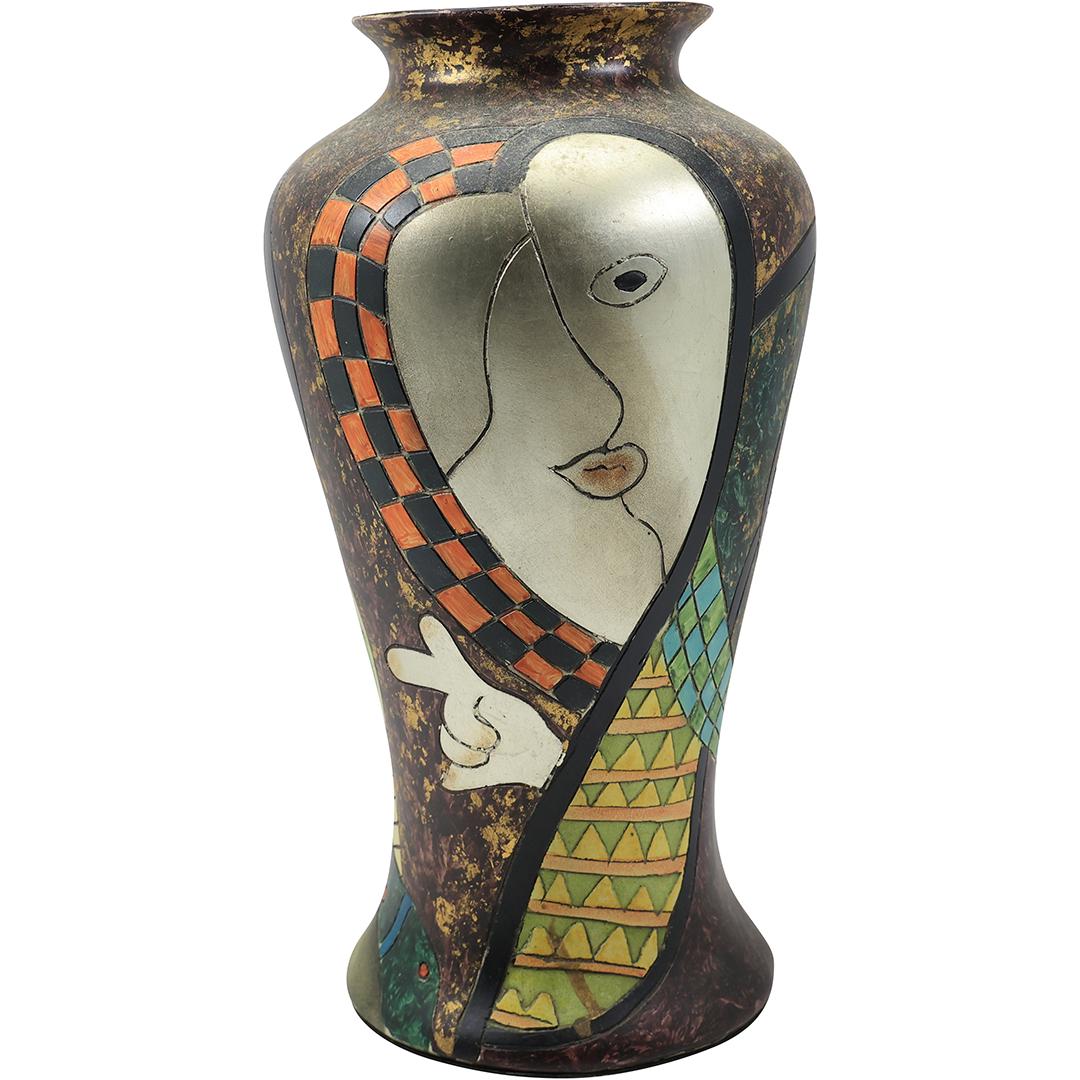 Picasso Style Tall 17.25 in. height Ceramic Vase (1 of 20)