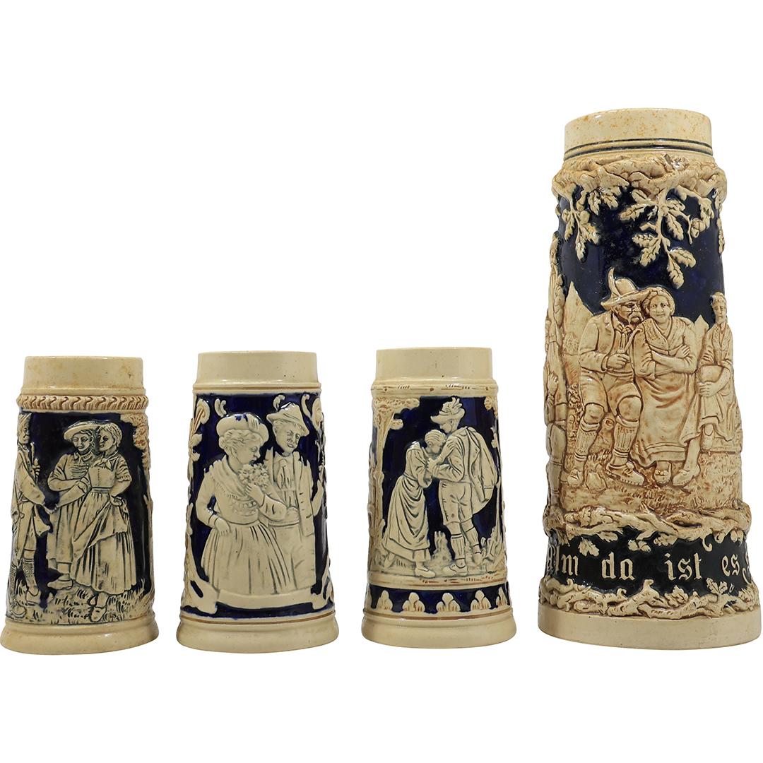 [4] Assorted Vintage German Stoneware Steins (1 of 20)