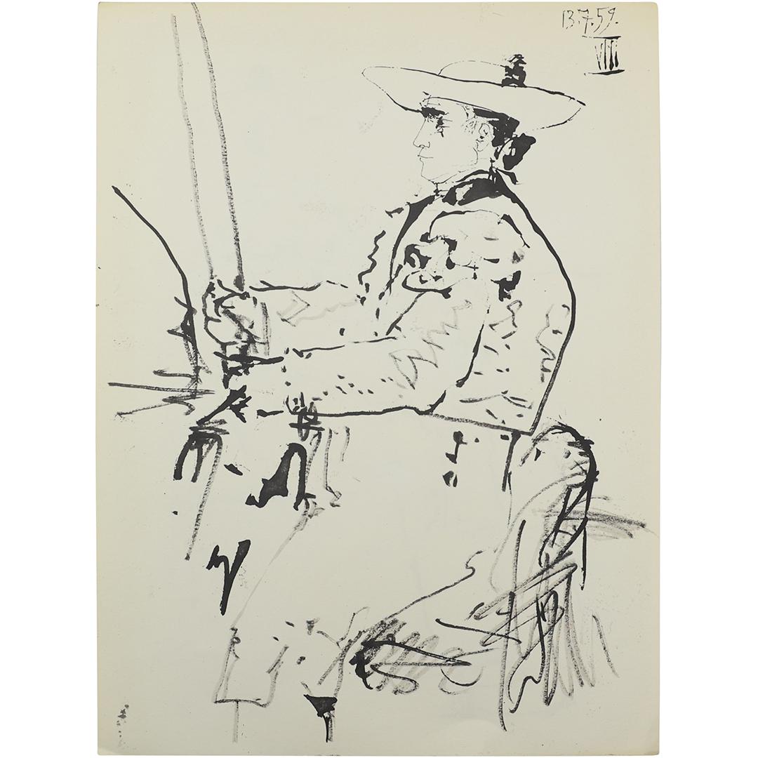 Pablo Picasso Vintage Lithograph Black and White Figure (1 of 14)