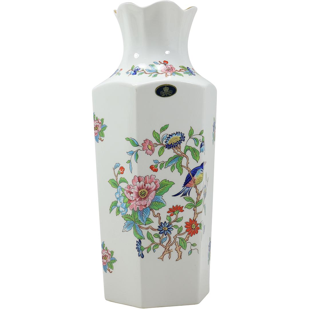 AYNSLEY Fine Porcelain Tall Vase "Pembroke" Pattern 12 inches height (1 of 16)