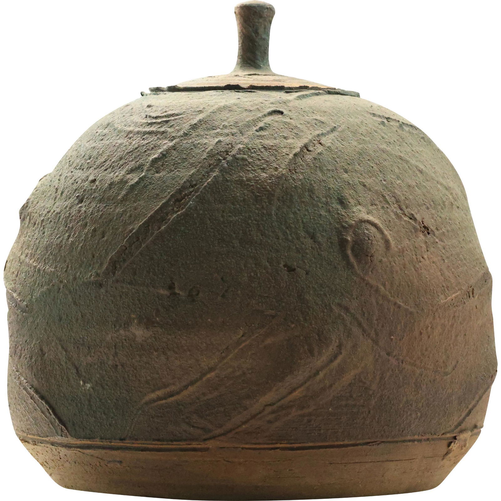 Signed Studio Art Pottery Large Covered Jar 10.5 inches (1 of 20)