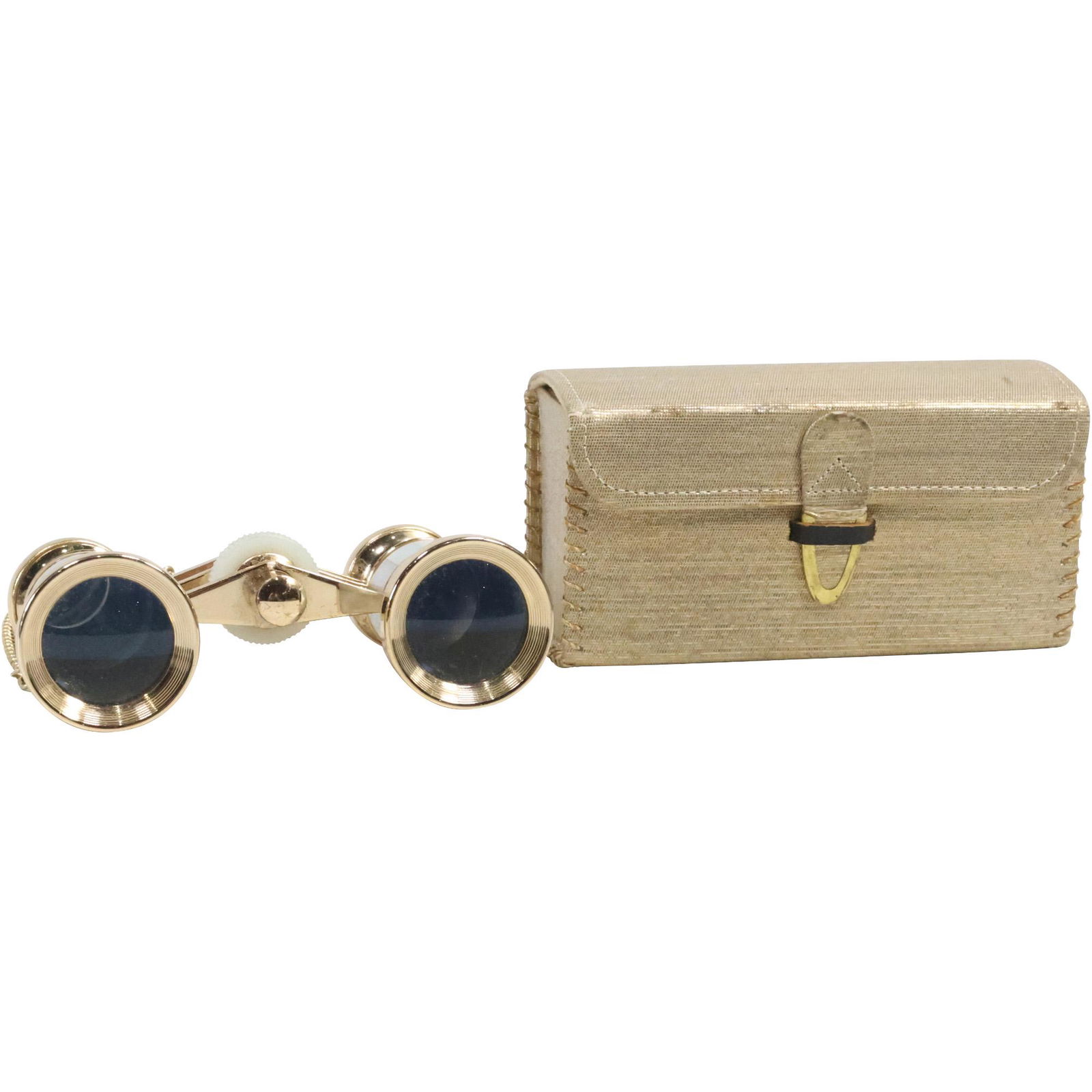 Brass and MOP Opera Glasses, Mignon Gold 3 Power, with Box (1 of 11)