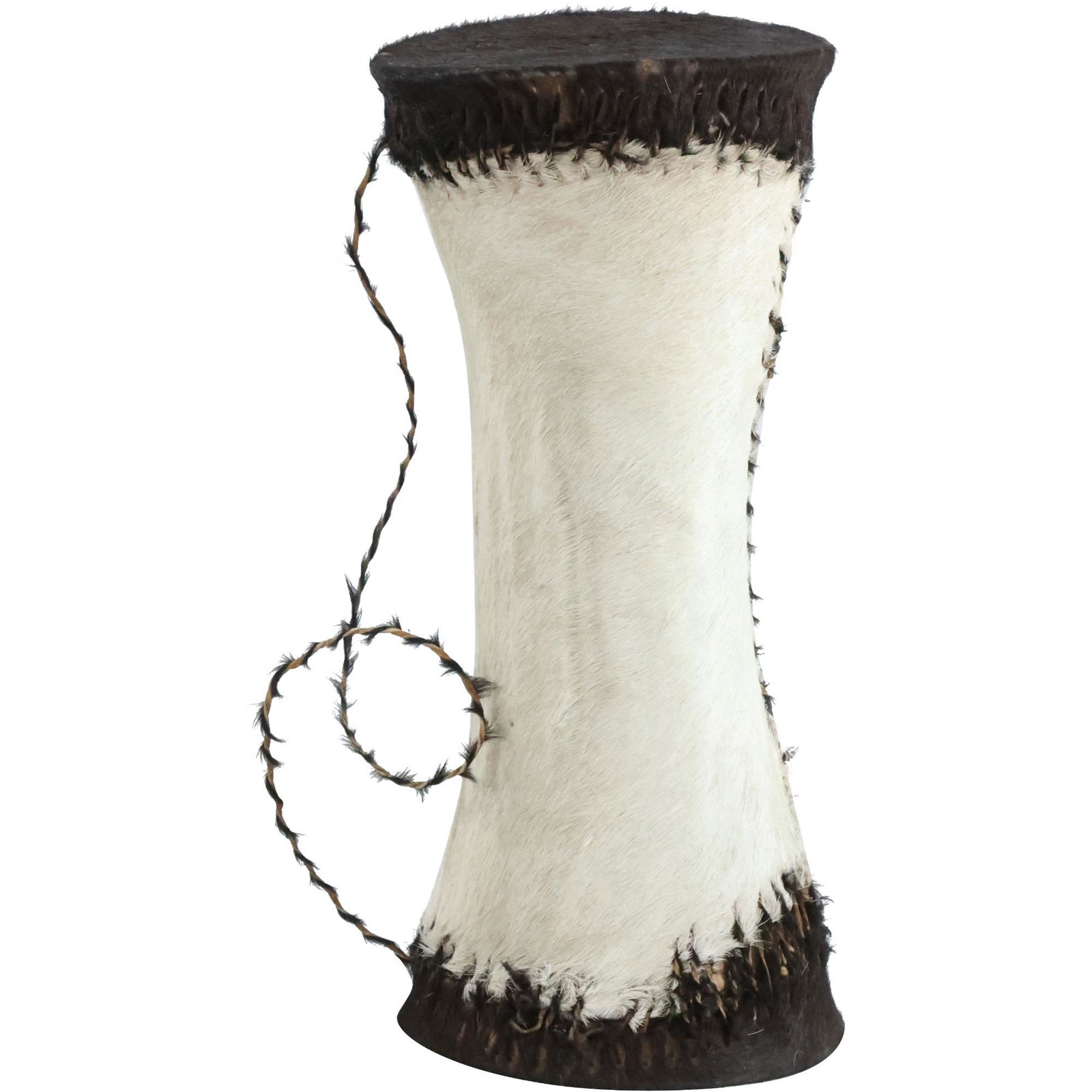 African Ceremonial Cow Hide Drum 20.25 inches length (1 of 10)