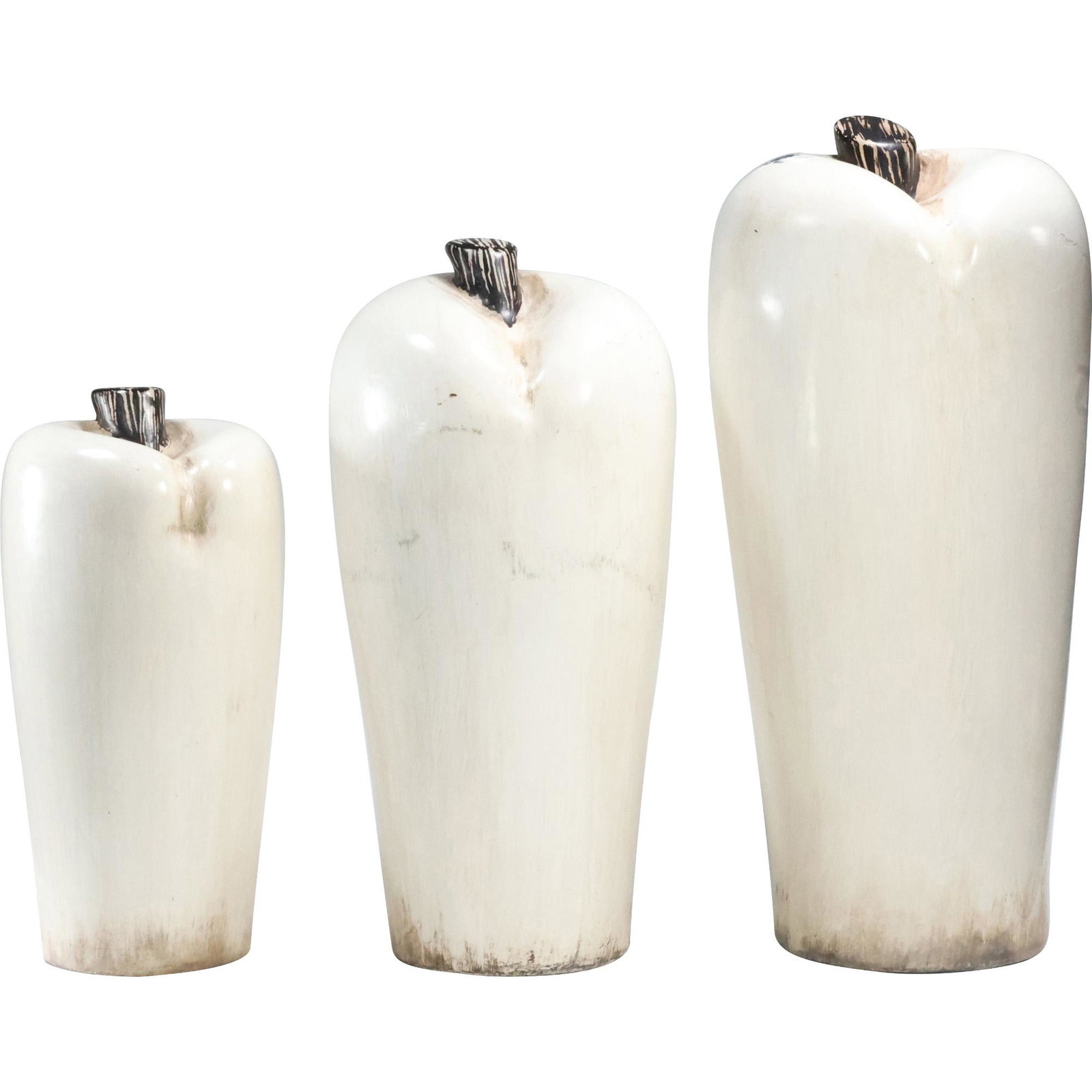 [3] Decorative GOURD Sculptures in Graduated Sizes in Hard Composite (1 of 20)