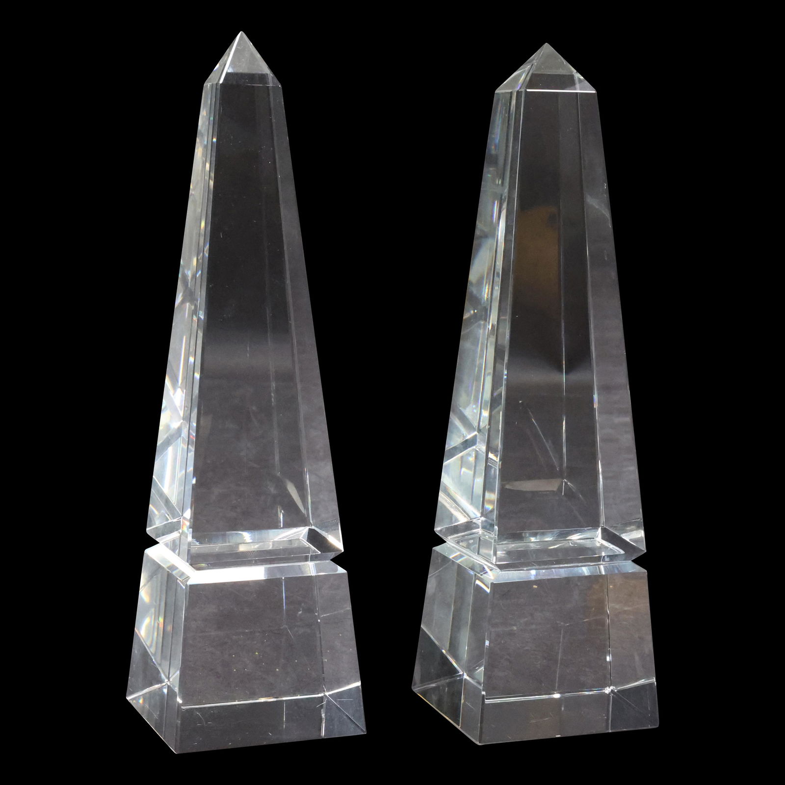 [2] Fine Quality Crystal Glass OBELISKS 9 inches height (1 of 13)