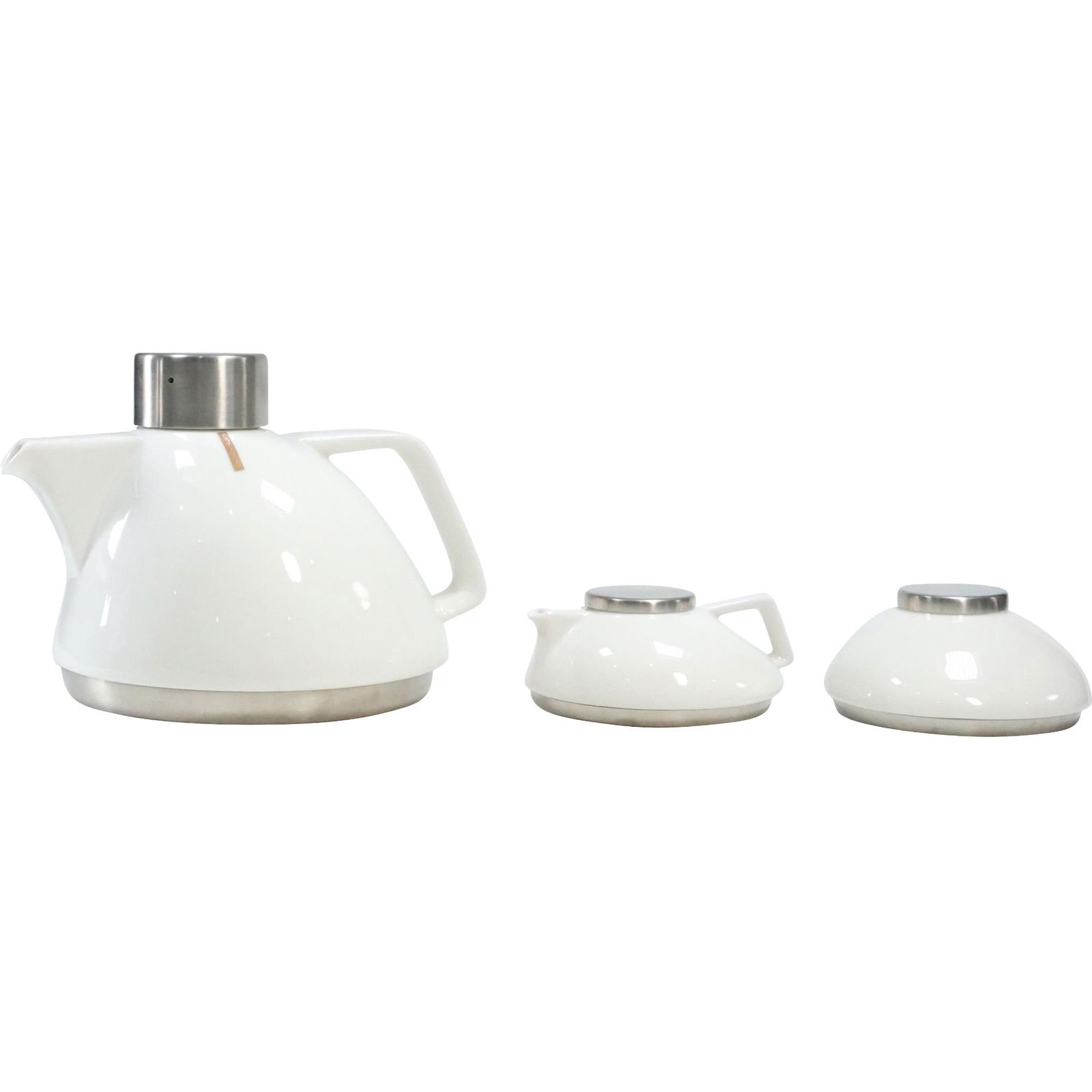 3 piece Scandinavian White Porcelain Tea Set Magpoie Design: Nicola Nicola (1 of 15)