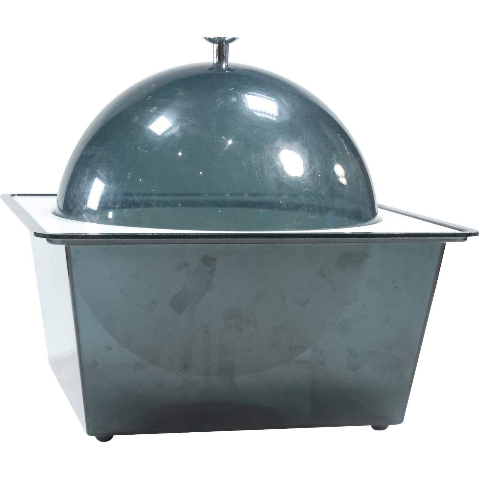 "Jetson's Style" Mid-Century Modern Lucite Dome Top Ice Bucket: "Jetson's Style" Mid-Century Modern Lucite Dome Top Ice Bucket. size: 10 x 10.75 x 10.75