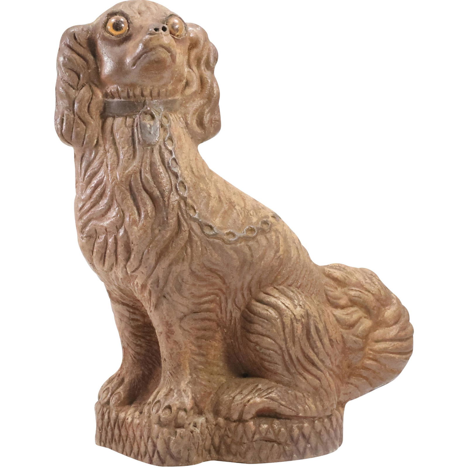 Large Terra Cotta French Dog Figure Statue 12 inches height (1 of 13)
