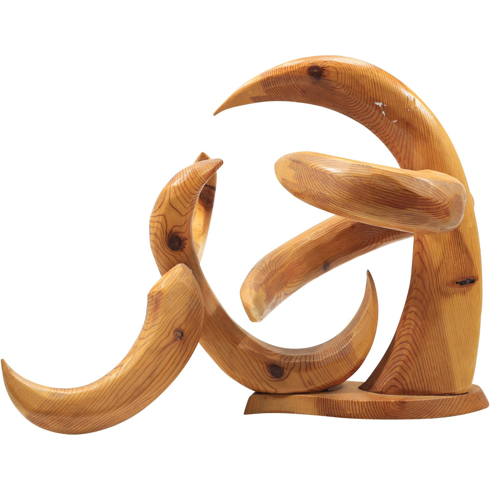 Mid-Century Modern Pine Wood Abstract Composition Sculpture - Natural Finish (1 of 14)