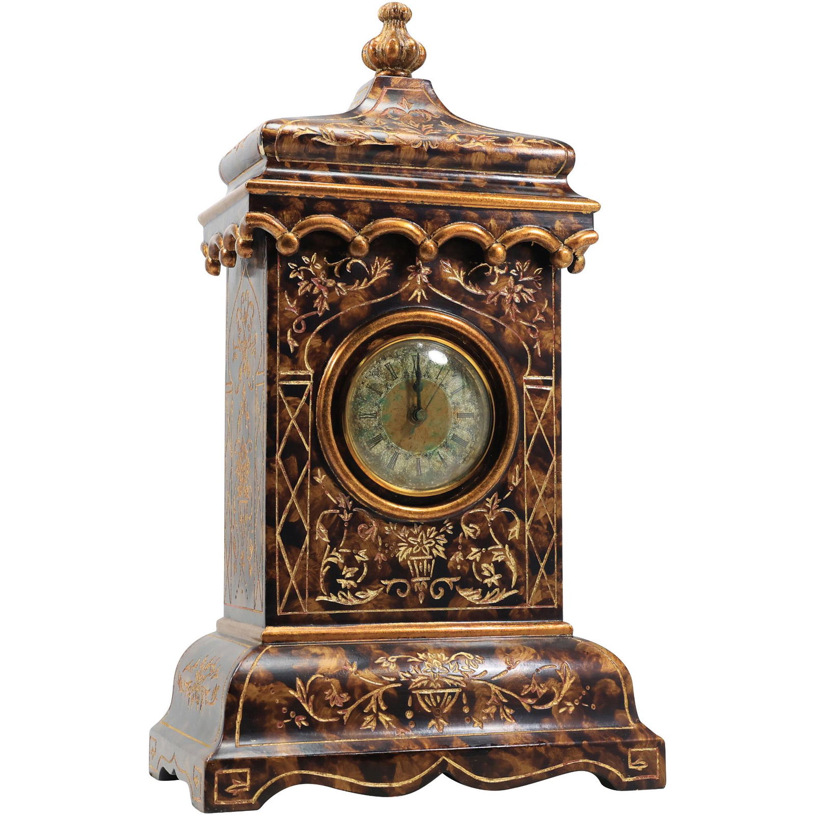 Decorative 20th C. Italian Renaissance Mantle Clock 19.5 inches height (1 of 20)