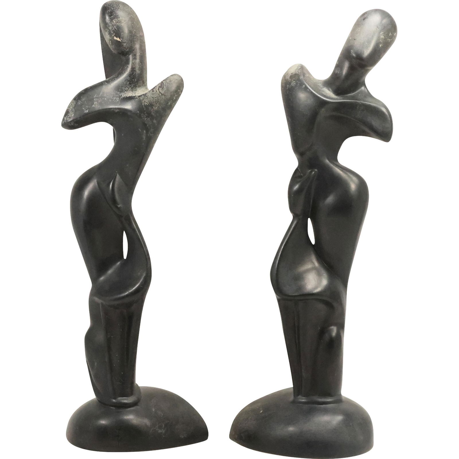 [2] Mid-Century Modern Ceramic ABSTRACT FIGURES MAN & WOMAN Sculptures (1 of 20)