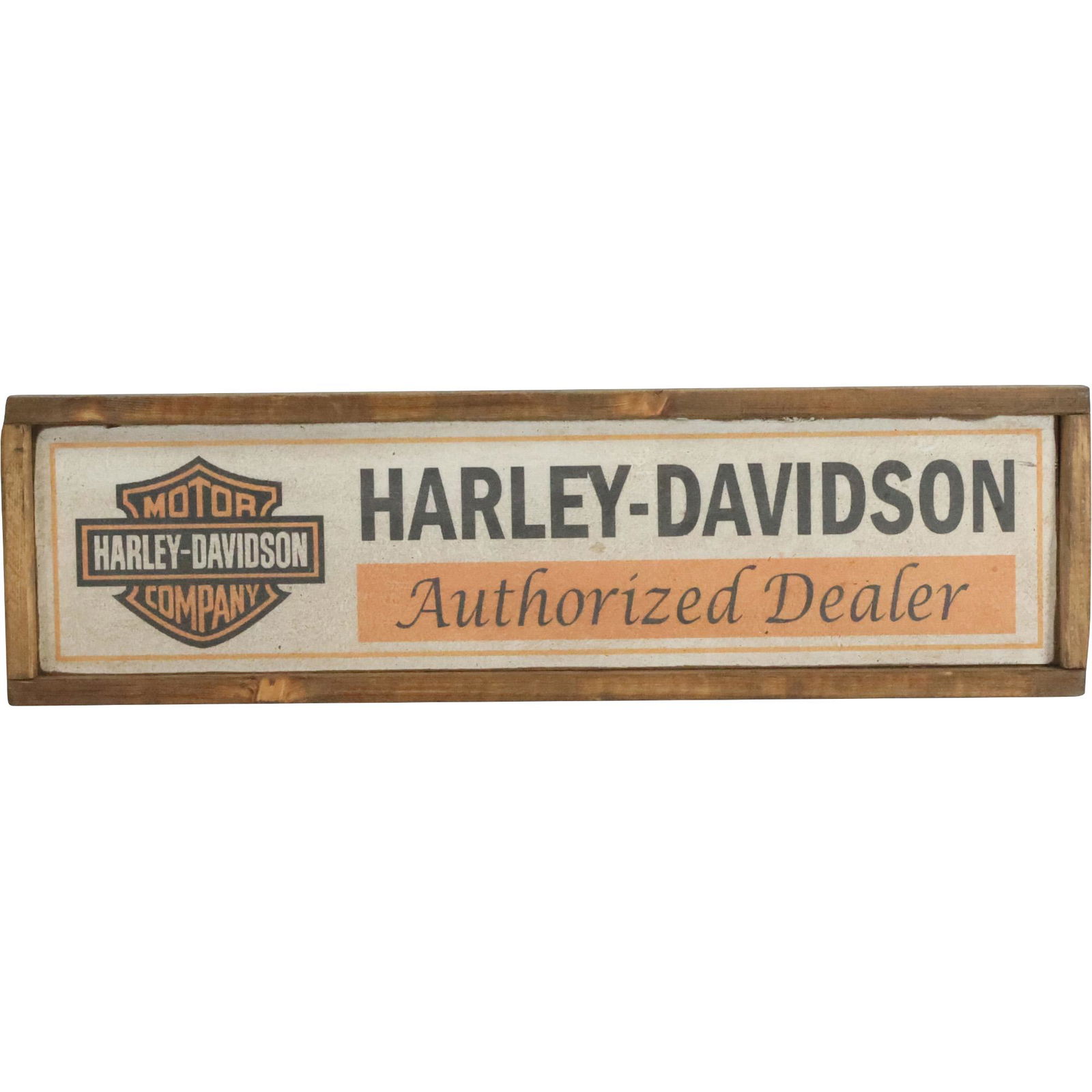 Harley Davidson Authorized Dealer Printed Sign on Wood (1 of 13)