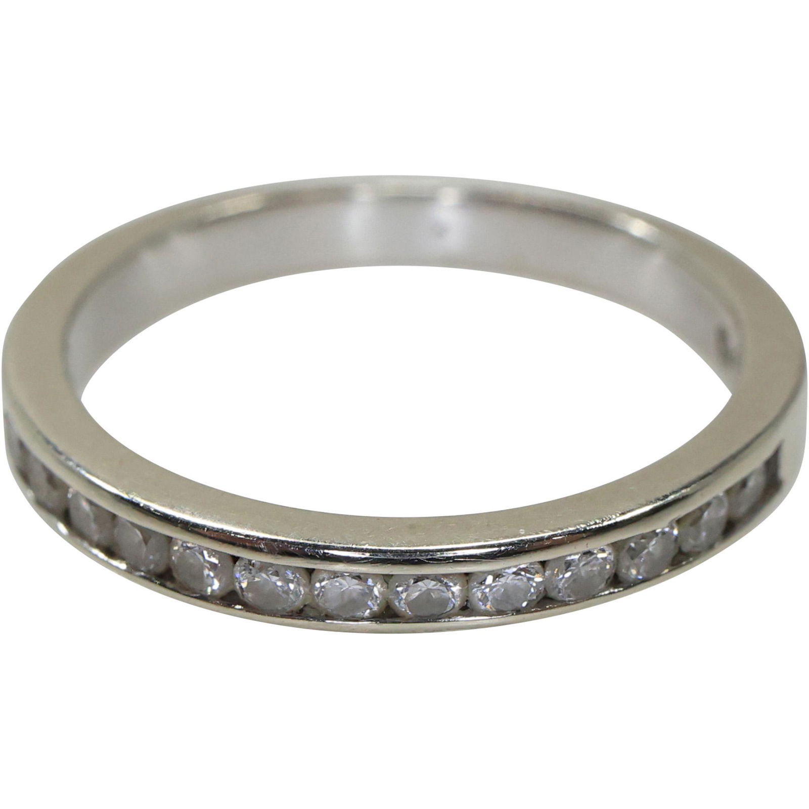 14K Gold with Diamonds Wedding / Anniversary Band Ring Size 5.5 ; 3/4 in. x 1/8 in.: 14K Gold with Diamonds Wedding / Anniversary Band Ring Size 5.5 ; 3/4 in. x 1/8 in.