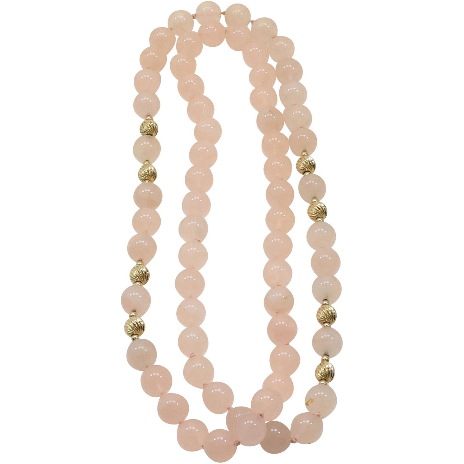 Rose Quartz Beads Necklace 32 in. length x 3/8 in. (1 of 9)