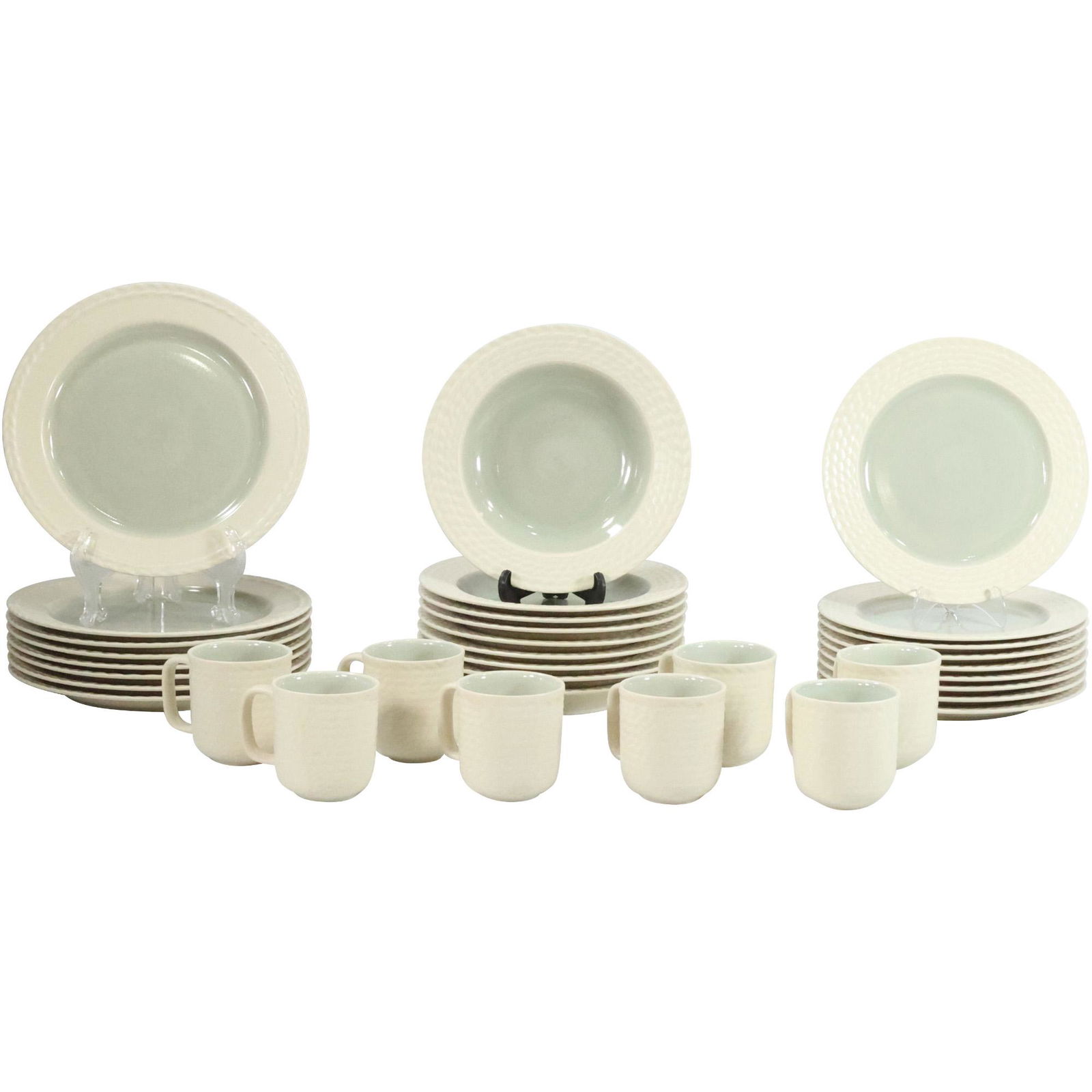 34 Pieces WEDGWOOD Porcelain Dinner Set "Stone Harbor Seagrass" (1 of 20)