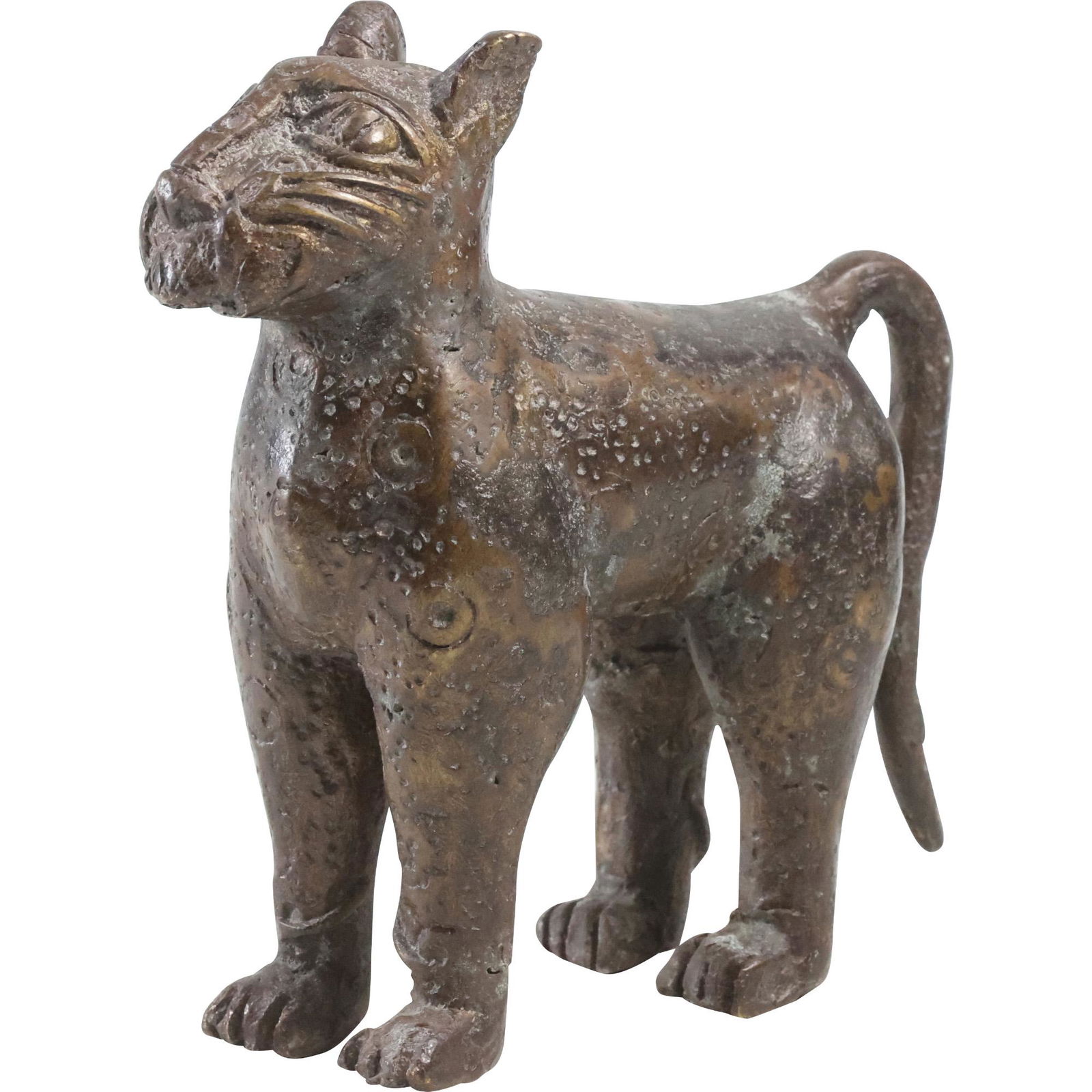 Bronze Allegorical CAT Figure Statue Sculpture - Original Patina (1 of 9)