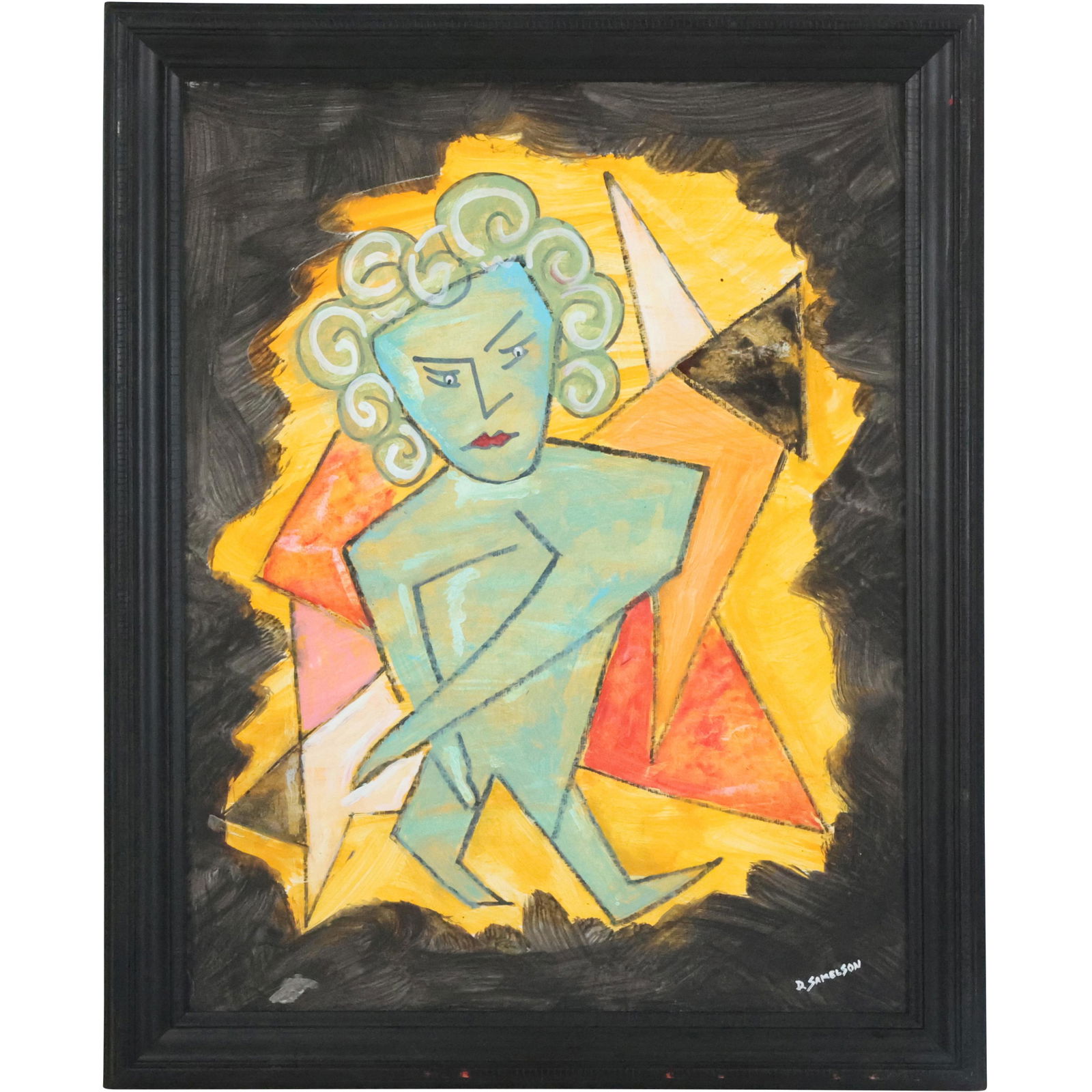 Dennis Sakelson, 20th C. Abstract Artist Bucks County PA, Oil Painting Abstract Woman (1 of 13)