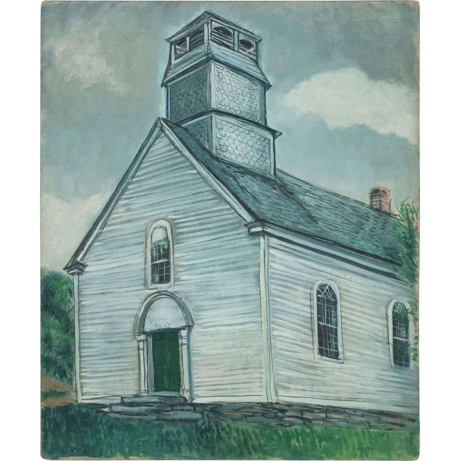 Victor De Pauw, Belgium 1902-1971 New York; Oil/b 1937 Killingworth Church, Killingworth CT. (1 of 11)