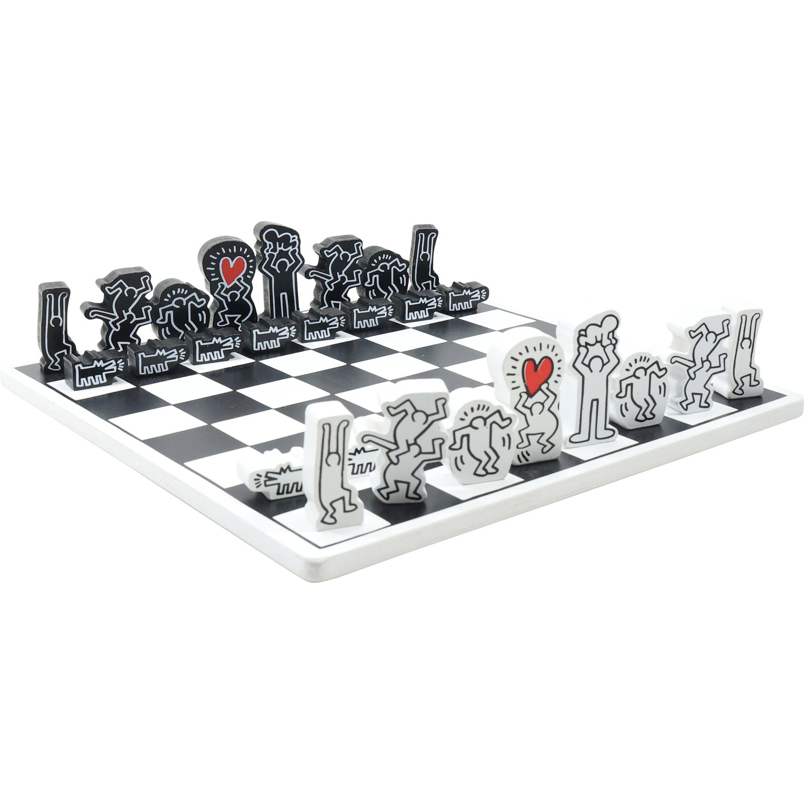 Keith Haring Chess Set Jeu D'Echek, Vilac, in Orig. Box. Clean, all complete (1 of 15)