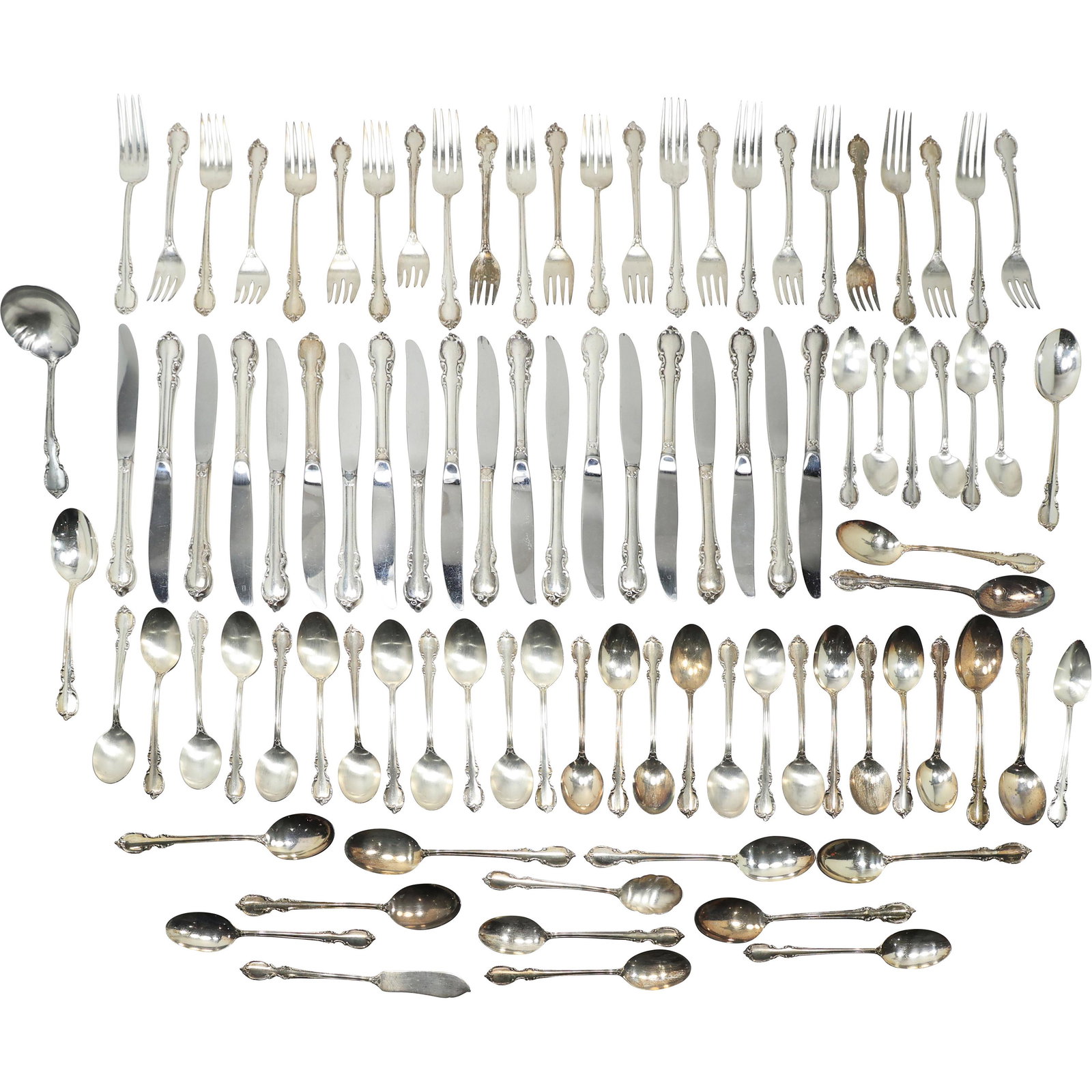 90+ Pieces Rogers Bros "Reflection" Silver Plate Flatware in Wood Box (1 of 20)
